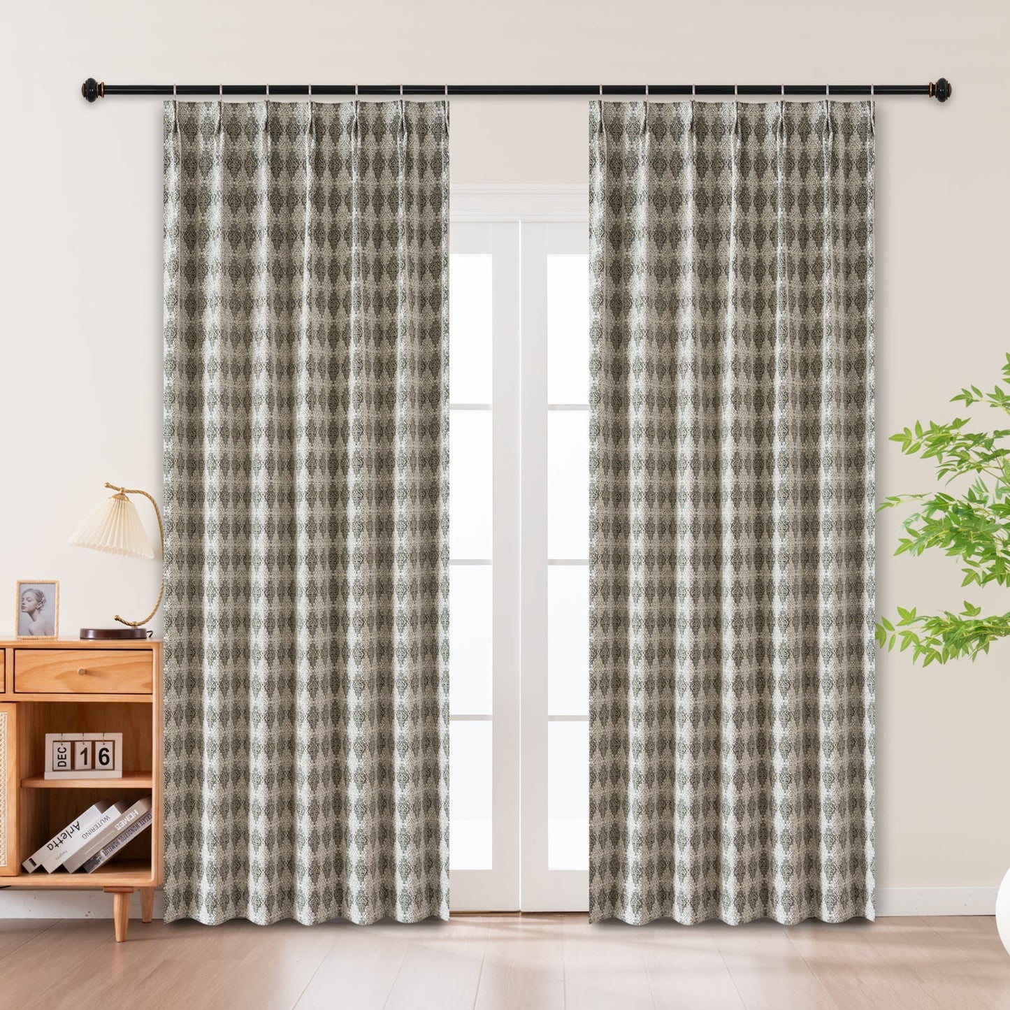 Lyssa Jacquard Curtain Drapery Pleated