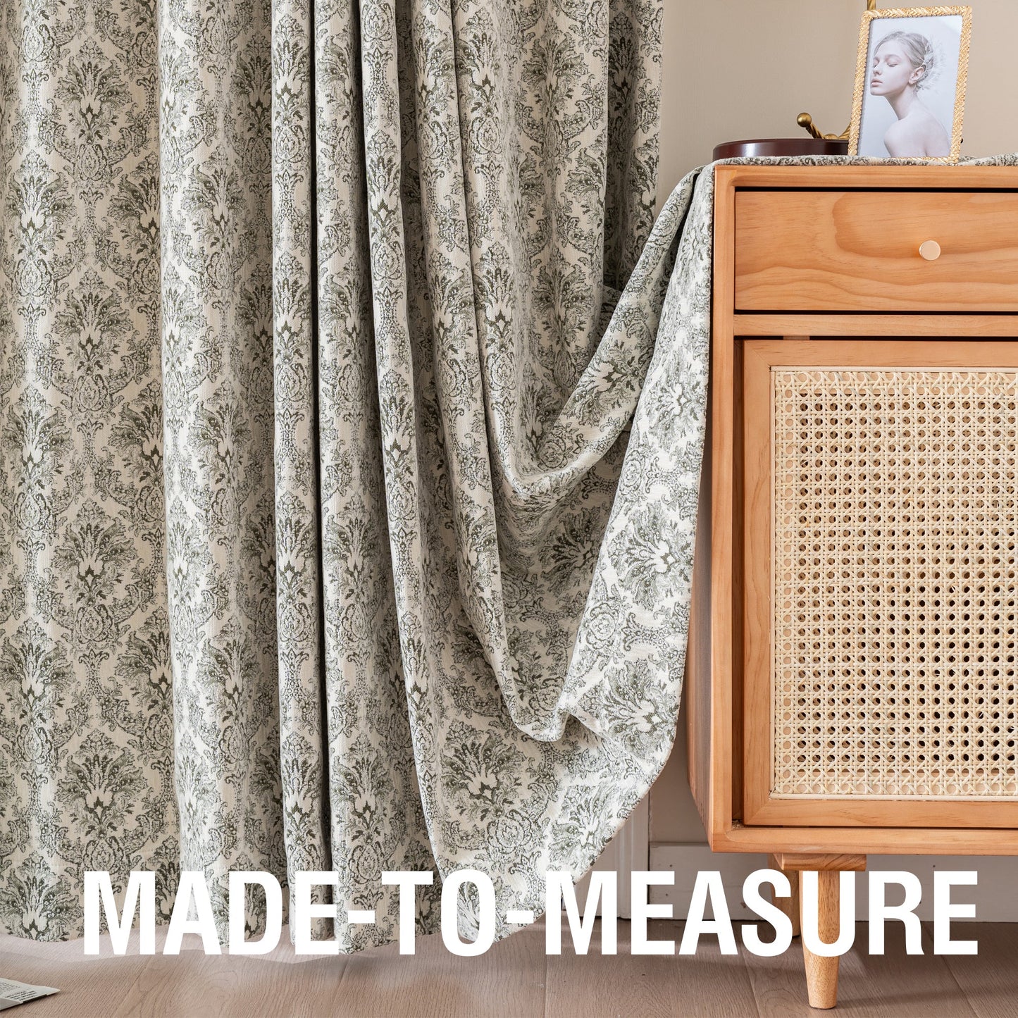Lyssa Jacquard Curtain Drapery Pleated