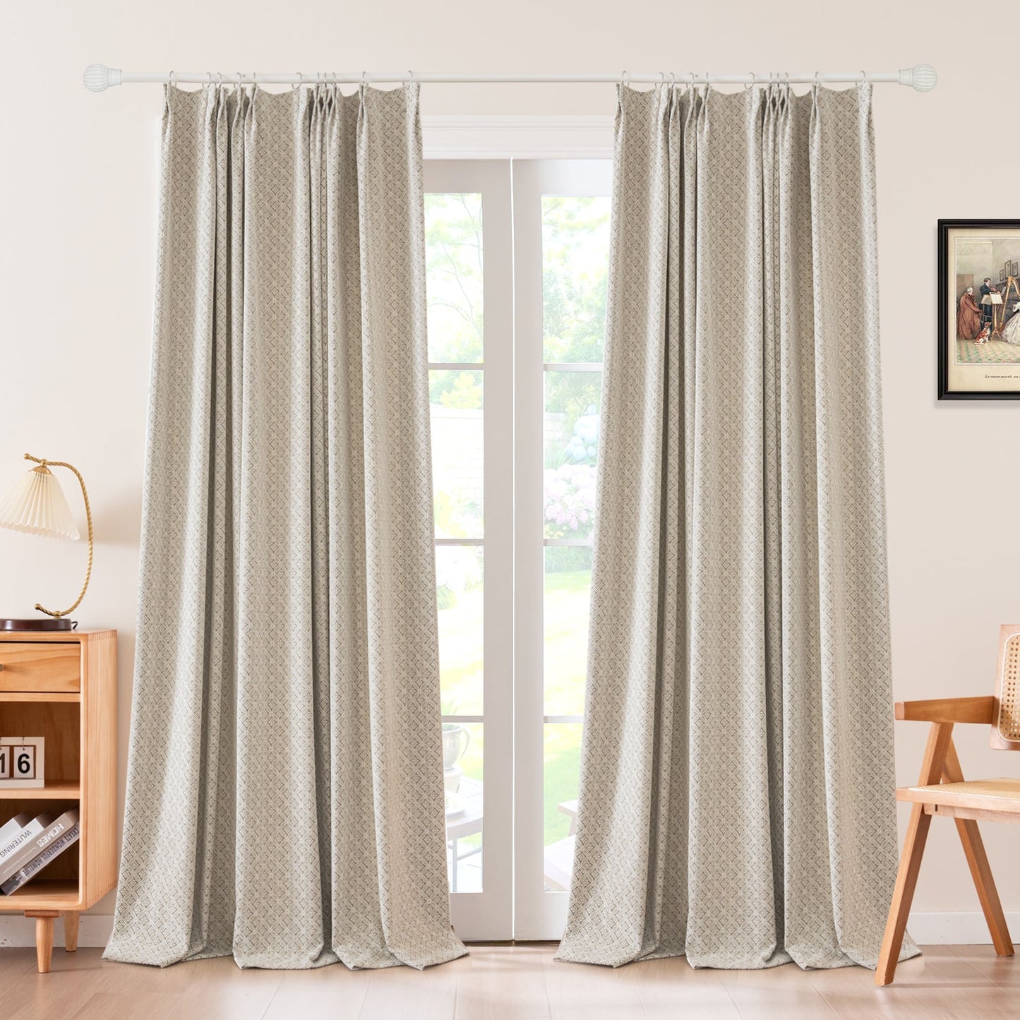 Lyssa Jacquard Curtain Drapery Pleated
