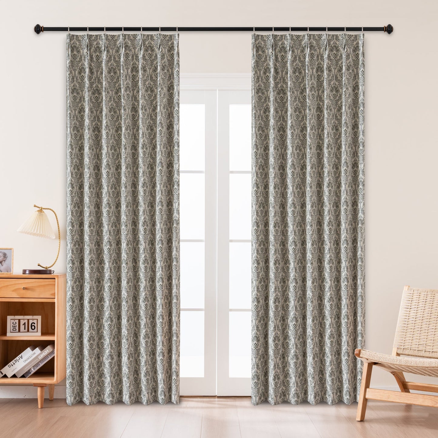 Lyssa Jacquard Curtain Drapery Pleated