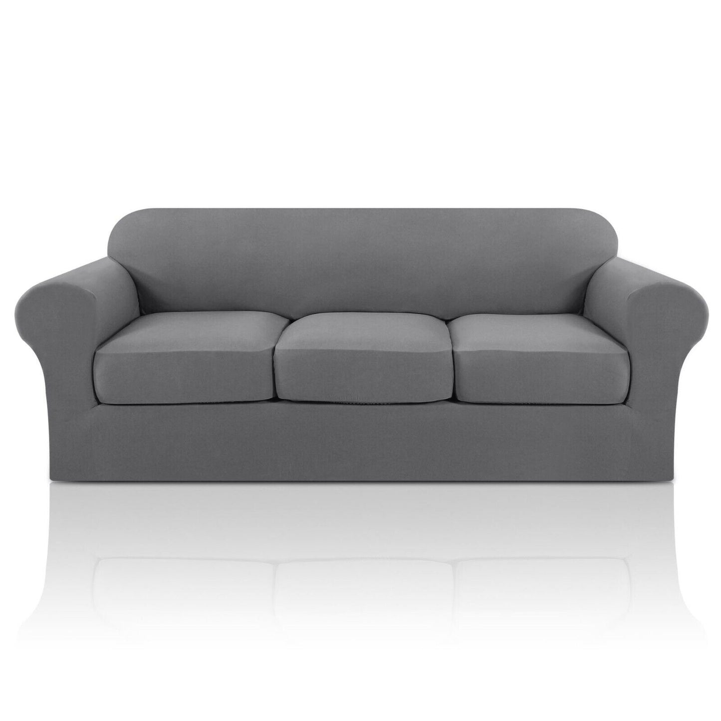 2 Pic Microfiber Stretch Sofa Covers Couch Covers Slipcovers with Elastic Bottom