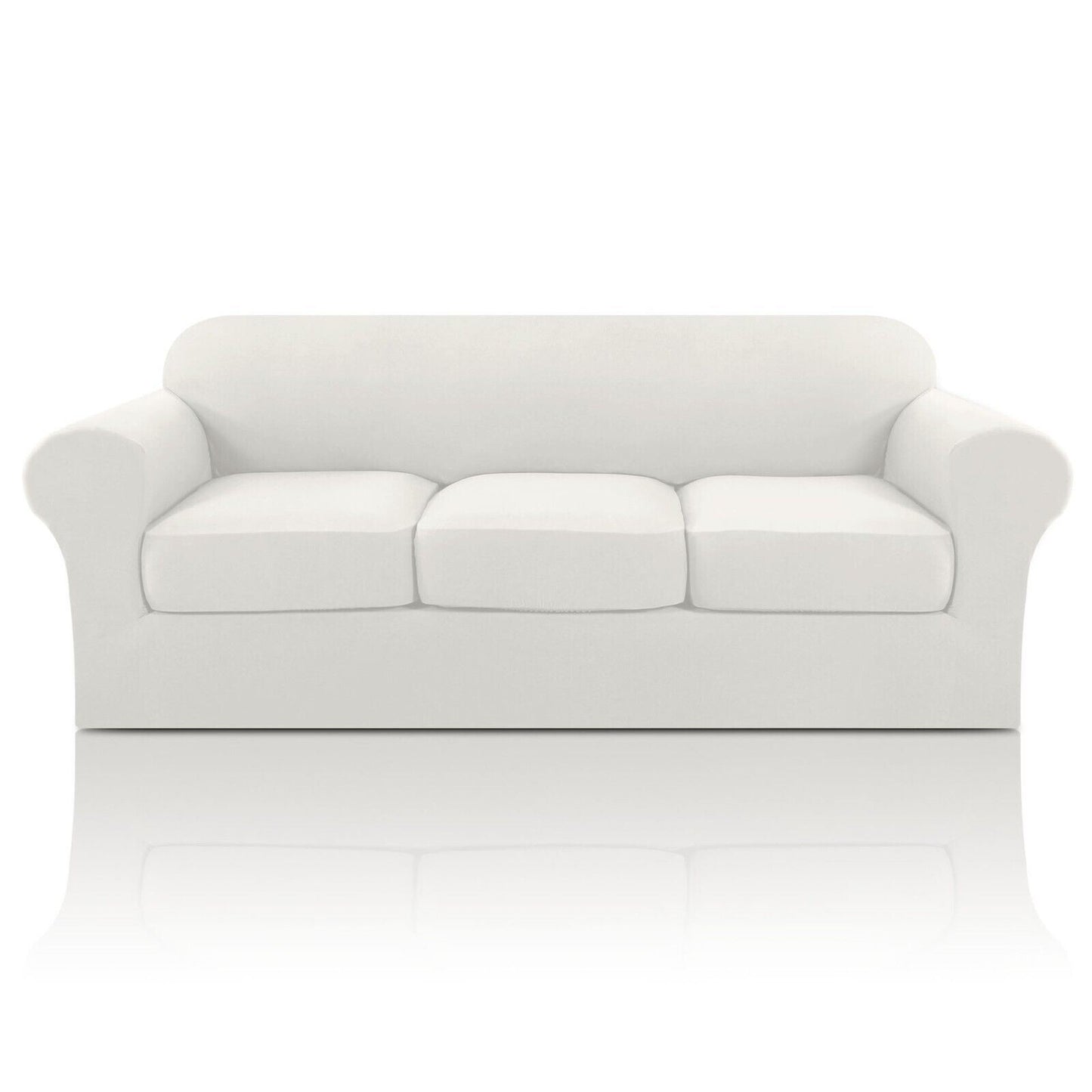 2 Pic Microfiber Stretch Sofa Covers Couch Covers Slipcovers with Elastic Bottom