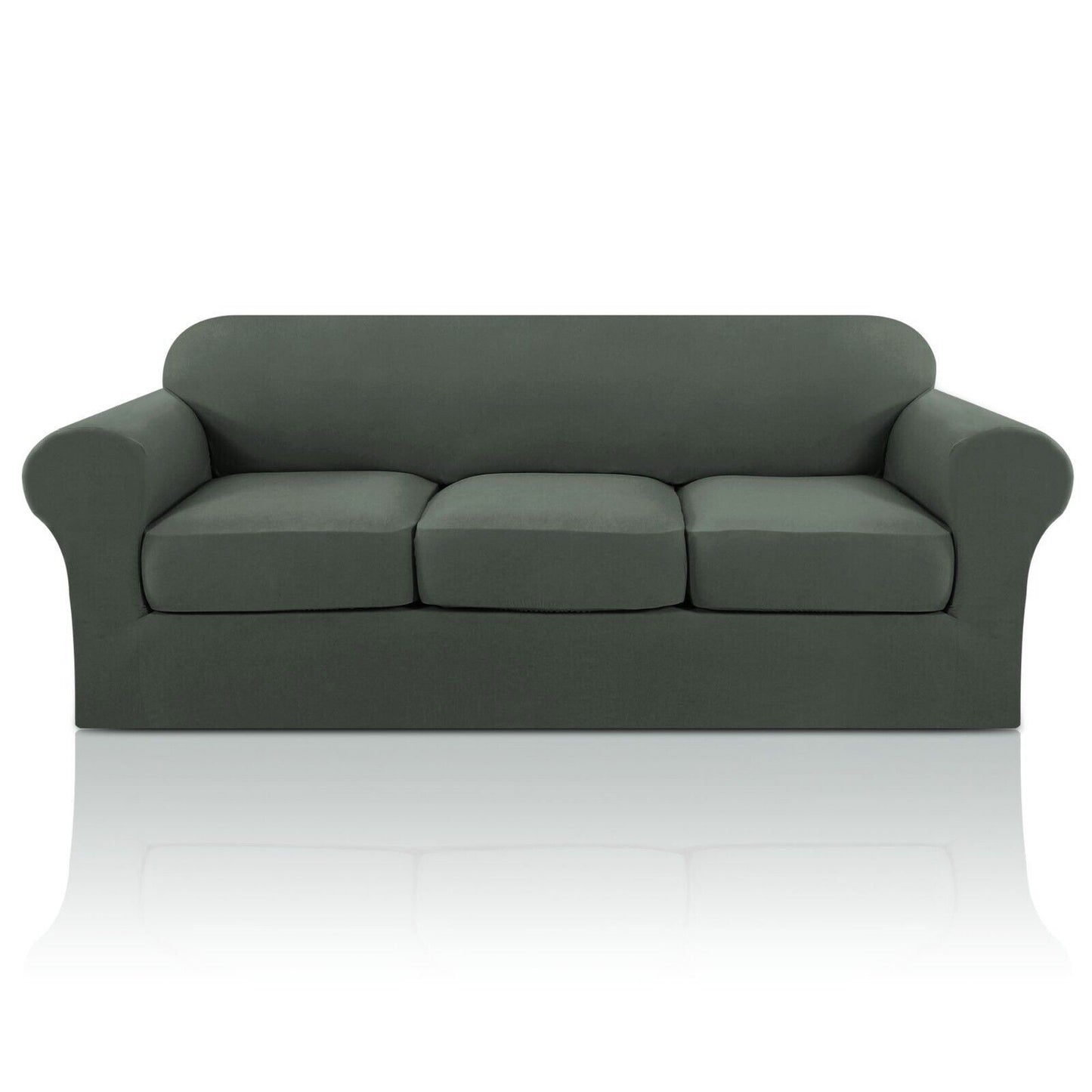 2 Pic Microfiber Stretch Sofa Covers Couch Covers Slipcovers with Elastic Bottom