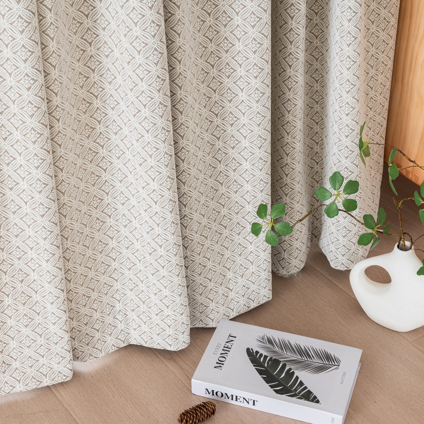 Lyssa Jacquard Curtain Drapery Pleated