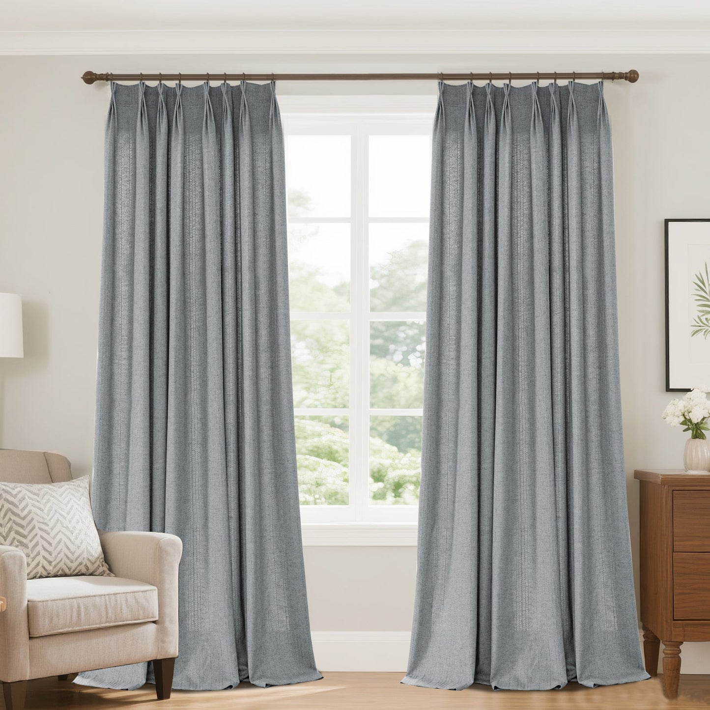 Lun Subtle Texture Linen Custom Curtain