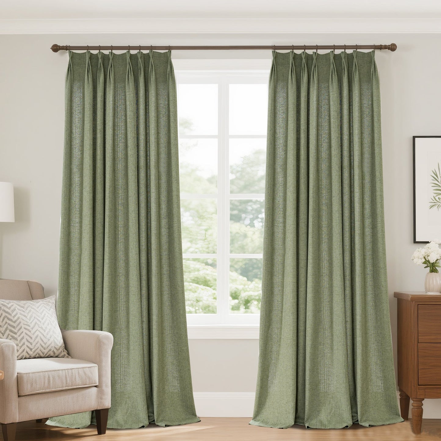Lun Subtle Texture Linen Custom Curtain
