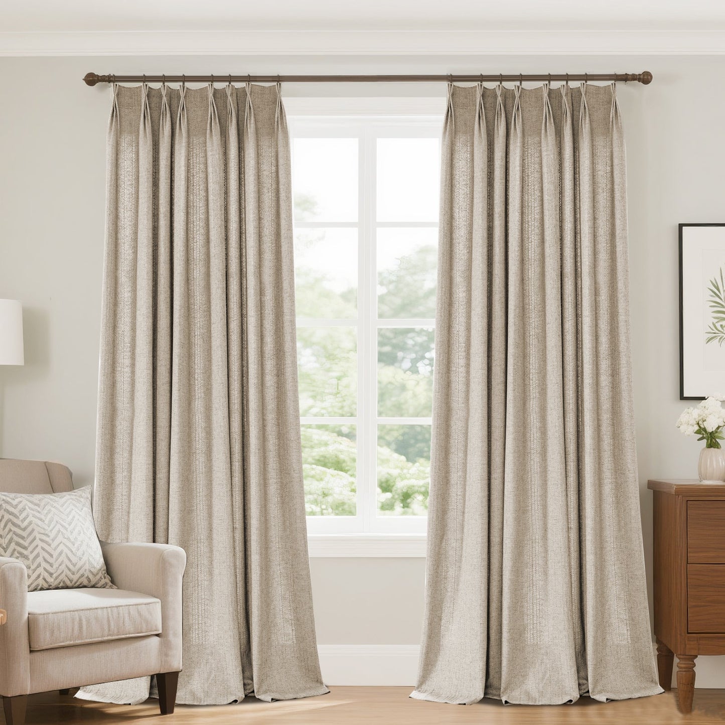 Lun Subtle Texture Linen Custom Curtain