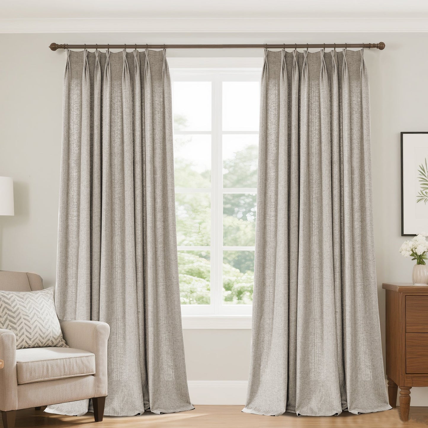 Lun Subtle Texture Linen Custom Curtain