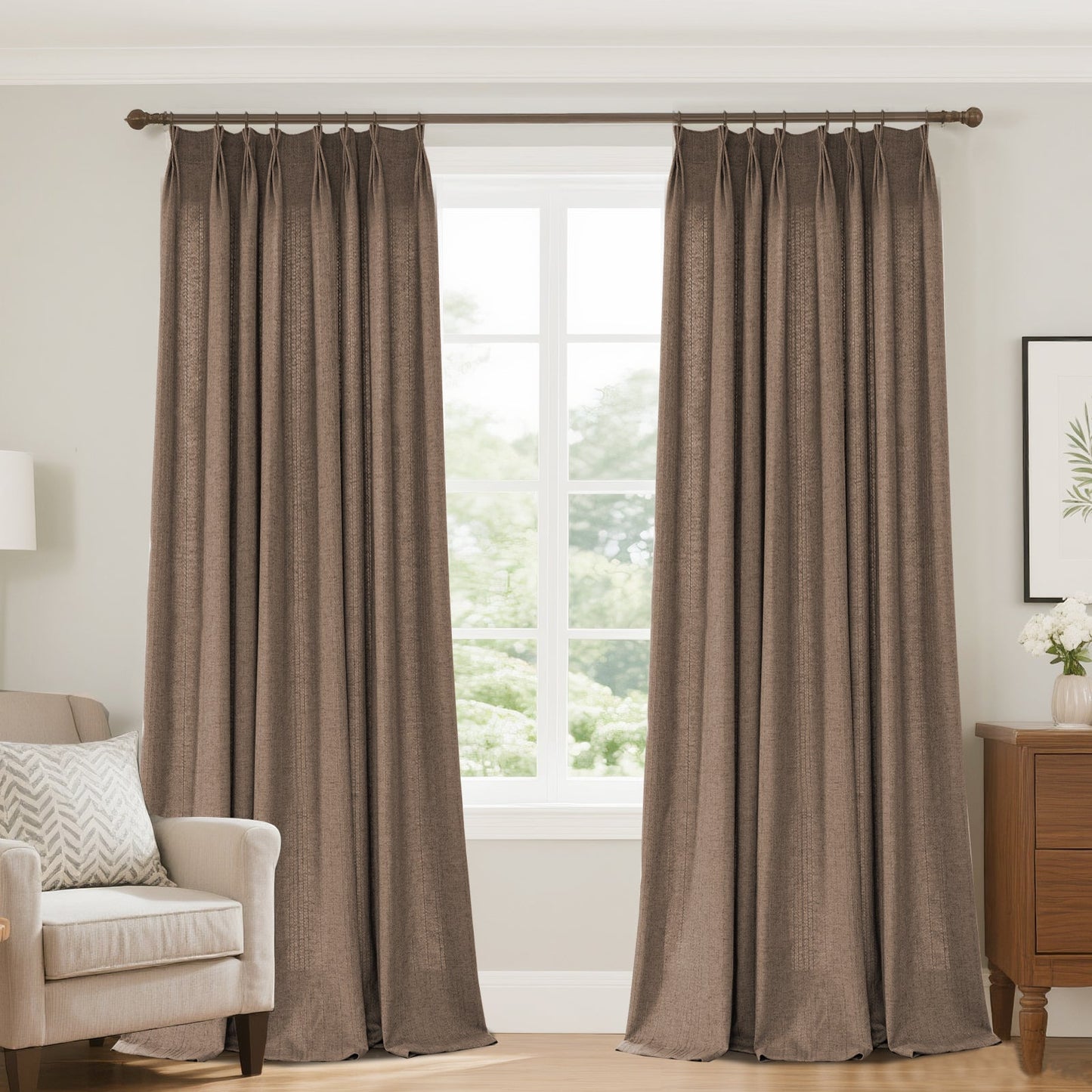 Lun Subtle Texture Linen Custom Curtain