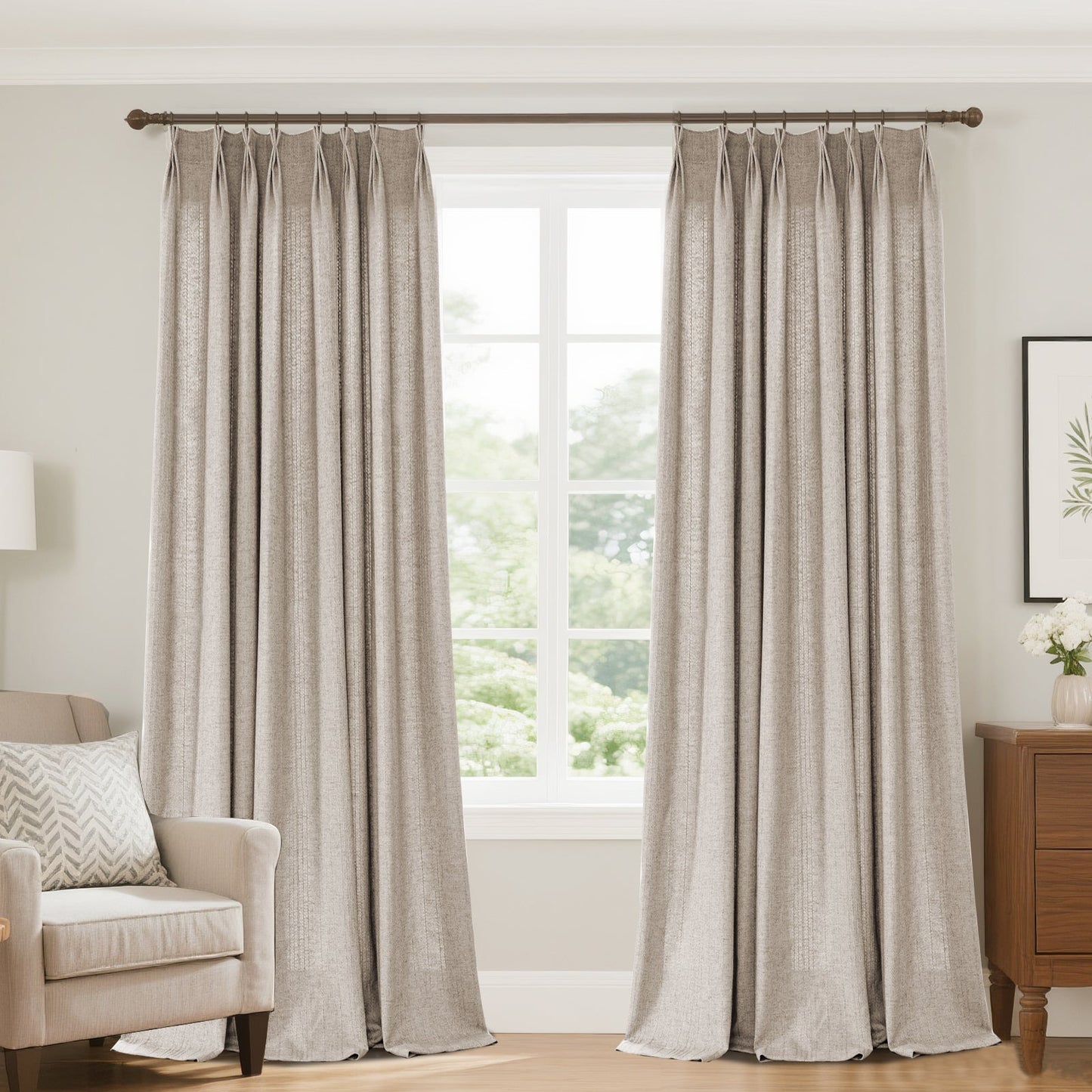 Lun Subtle Texture Linen Custom Curtain