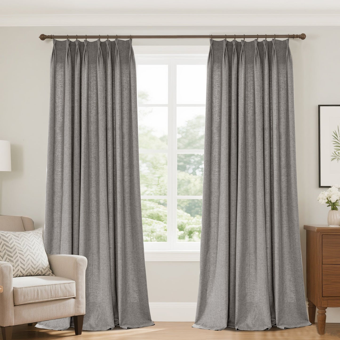 Lun Subtle Texture Linen Custom Curtain