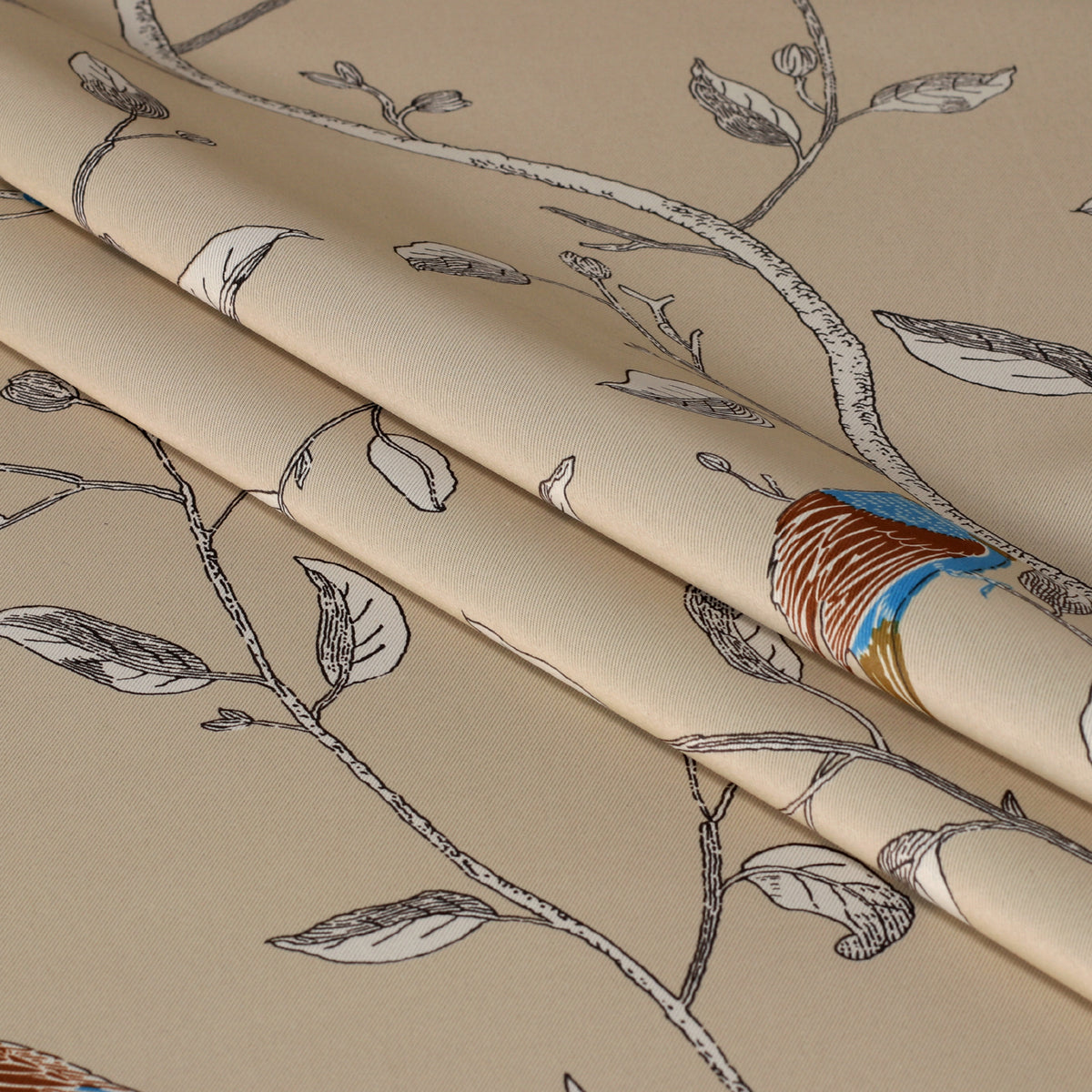 Smarcute Vintage Bird Printed Curtain - 2X 132x213cm