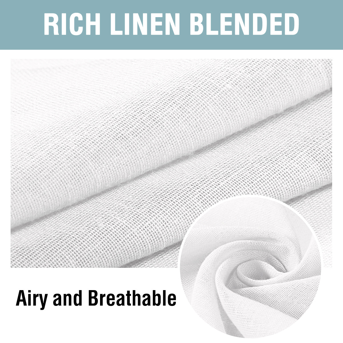 Nira Waterproof Faux Linen Outdoor Curtains