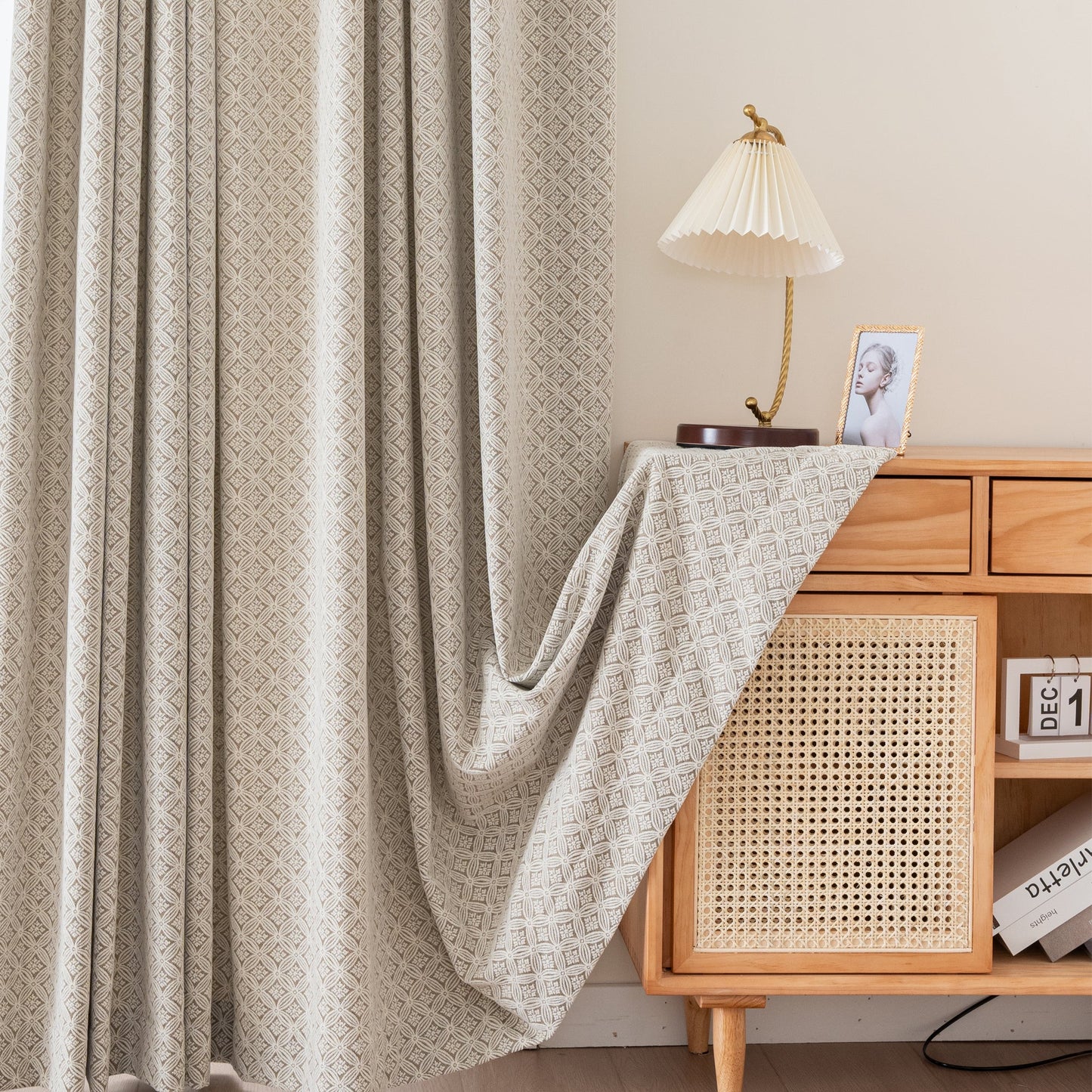 Lyssa Jacquard Curtain Drapery Pleated
