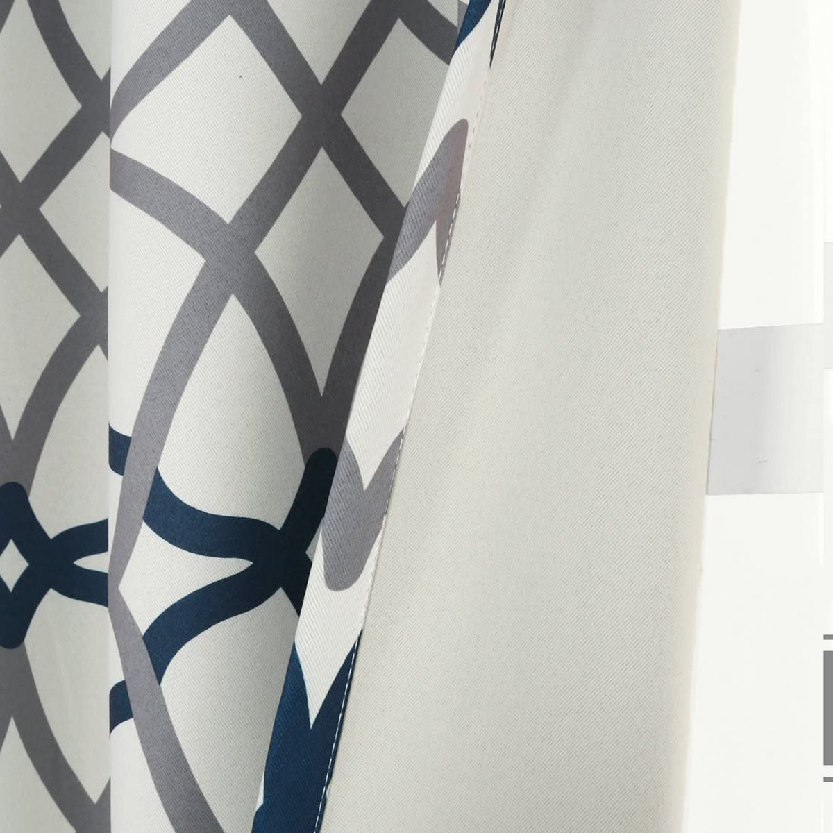 Smarcute Blockout Geo Printed Grommet Curtain - 2X 132x243cm