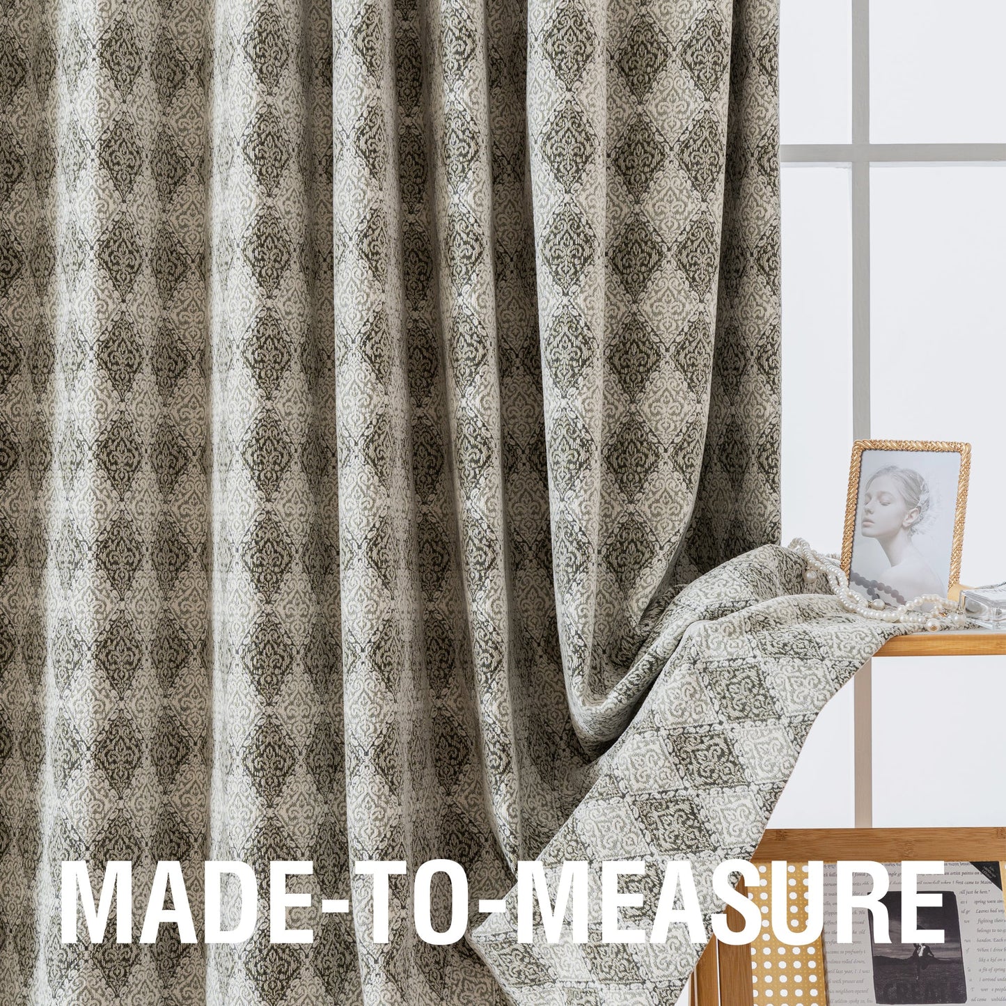 Lyssa Jacquard Curtain Drapery Pleated