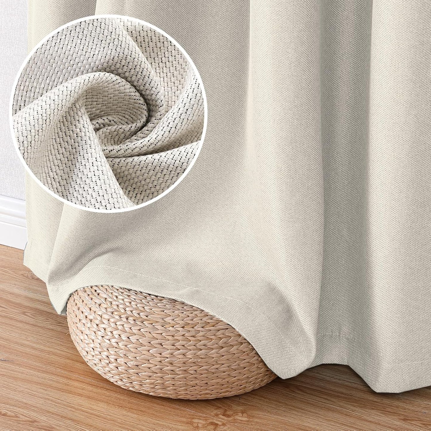 Tessalyn Blackout Rough Textured Faux Linen Curtains