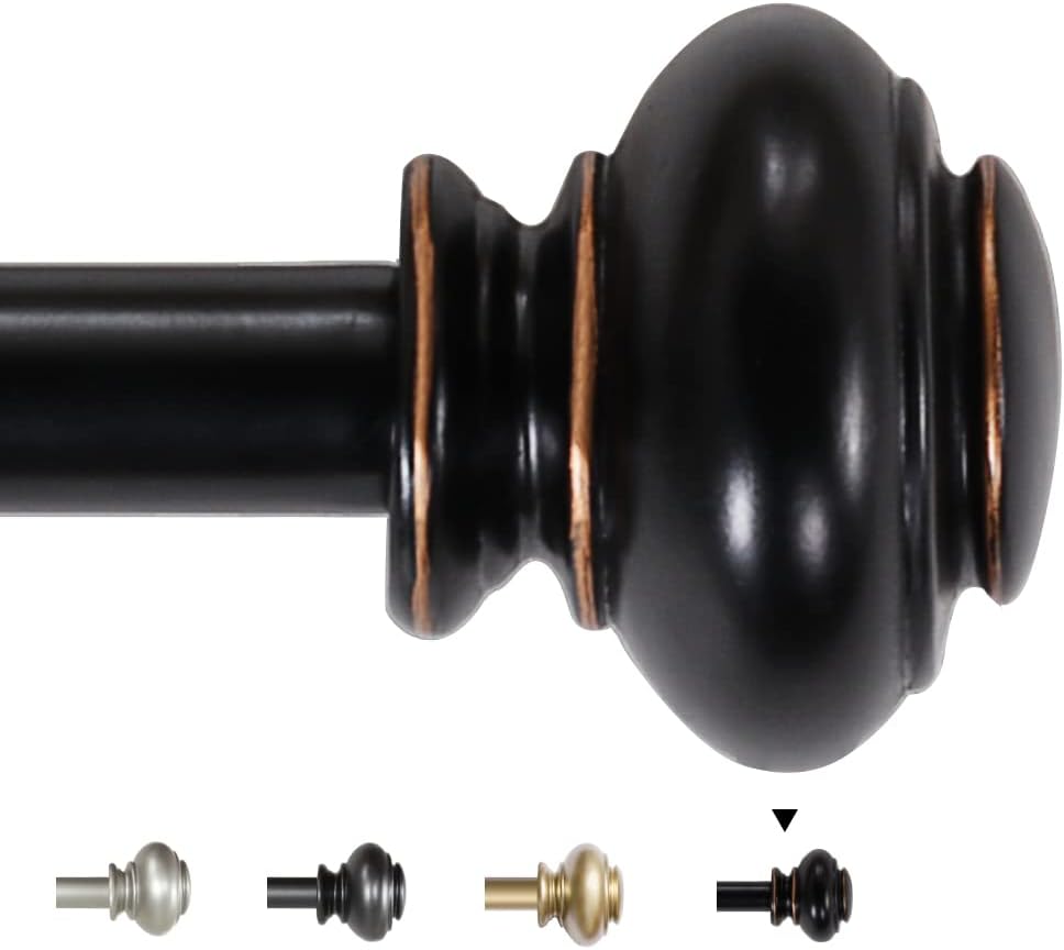 Window Curtain Rods Adjustable Decorative