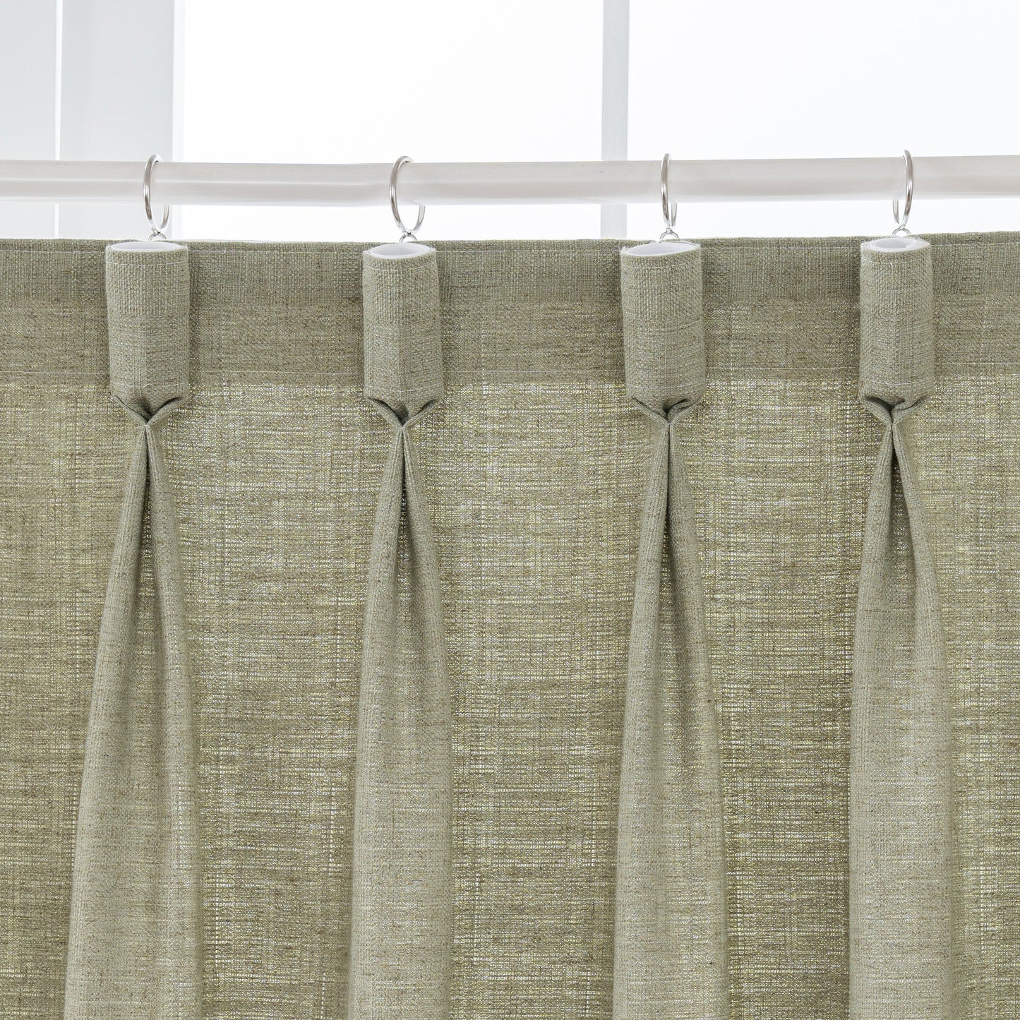 Bil Blended Linen Curtain Pleated