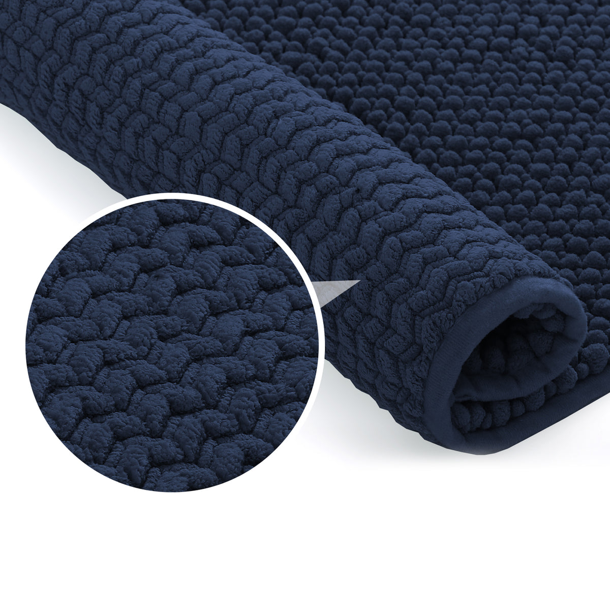 Smarcute Chenille Absorbent Bath Mat 2 Piece - 50x81cm & 43x61cm