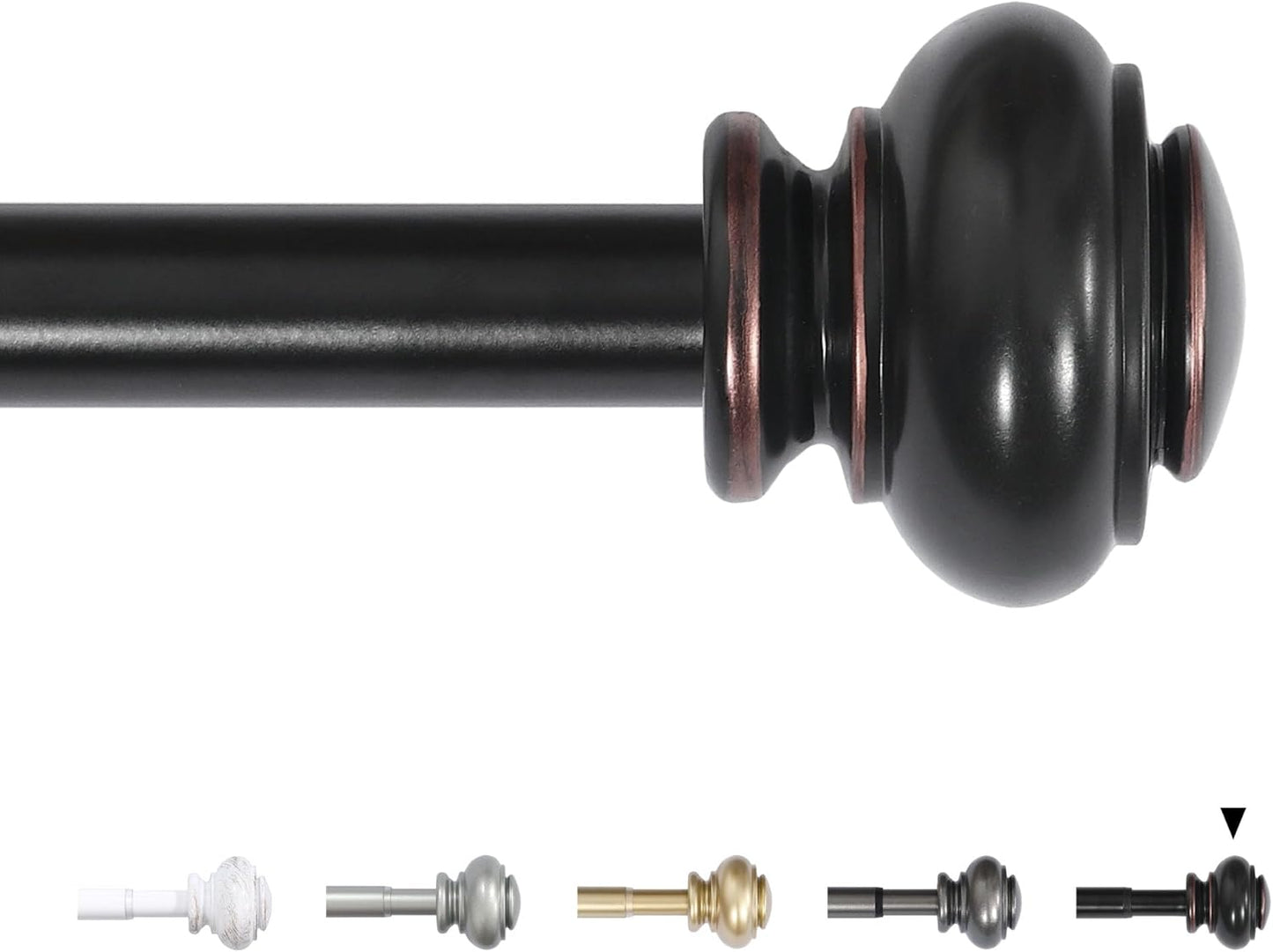 Window Curtain Rods Adjustable Decorative