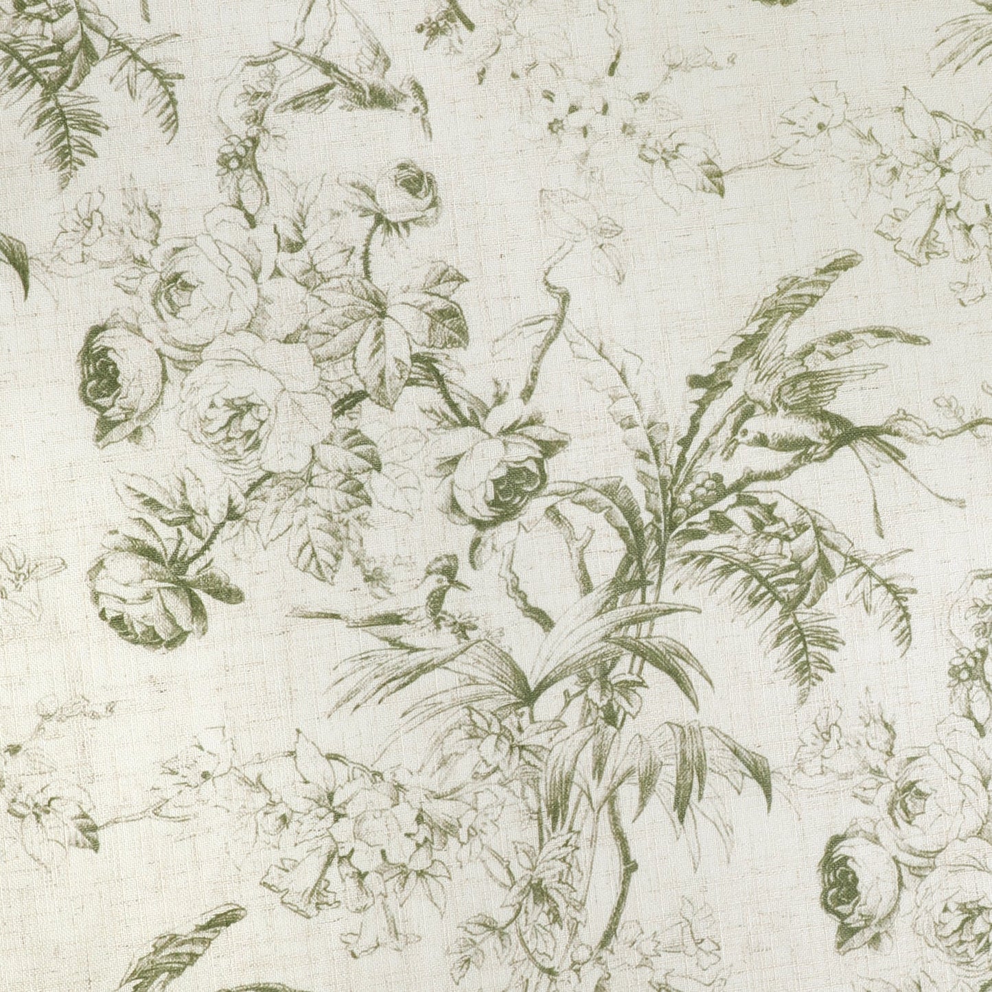 Black Back Printed Floral Curtain