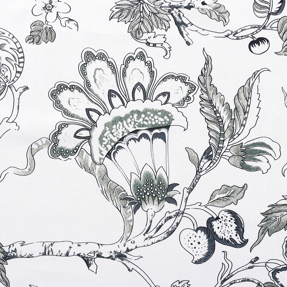 Black Back Printed Floral Curtain