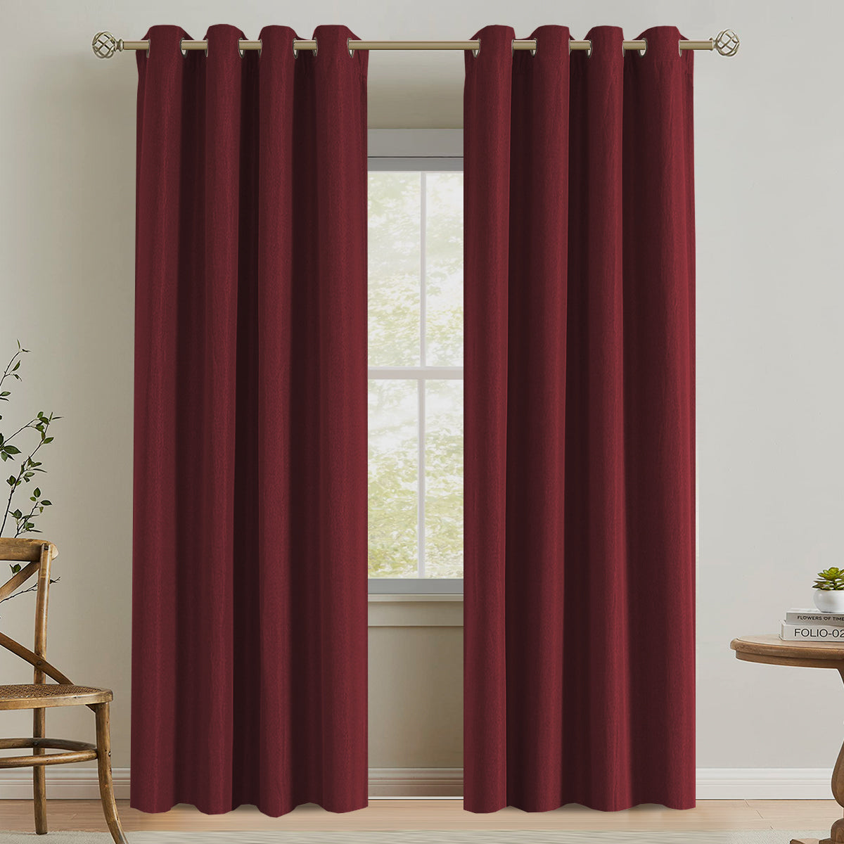 Tessalyn Blackout Rough Textured Faux Linen Curtains