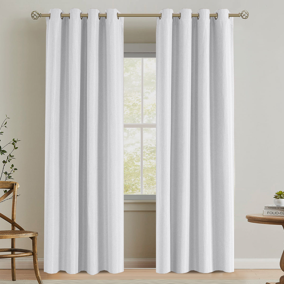 Tessalyn Blackout Rough Textured Faux Linen Curtains
