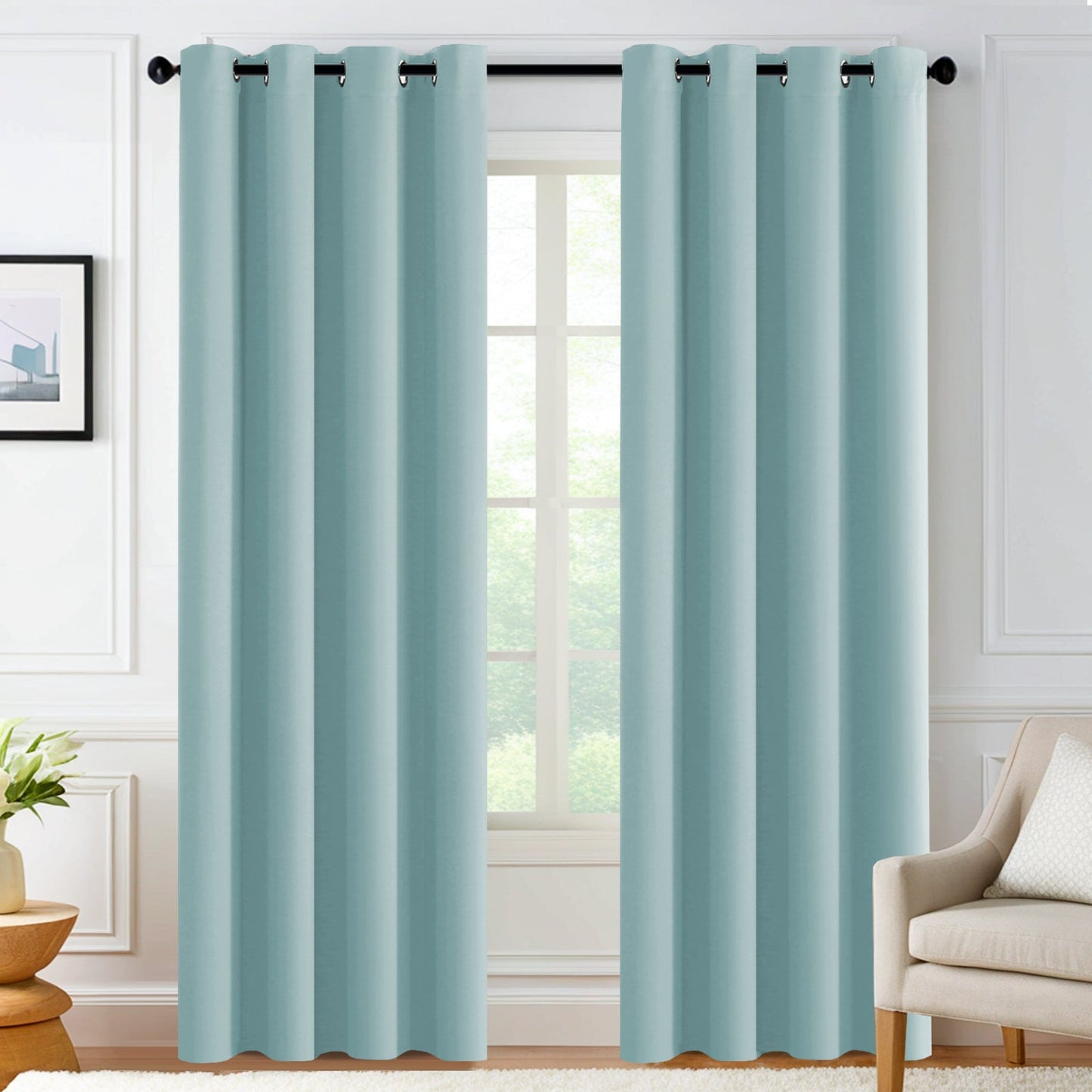 Velana Solid Color Blackout Curtain Pleated