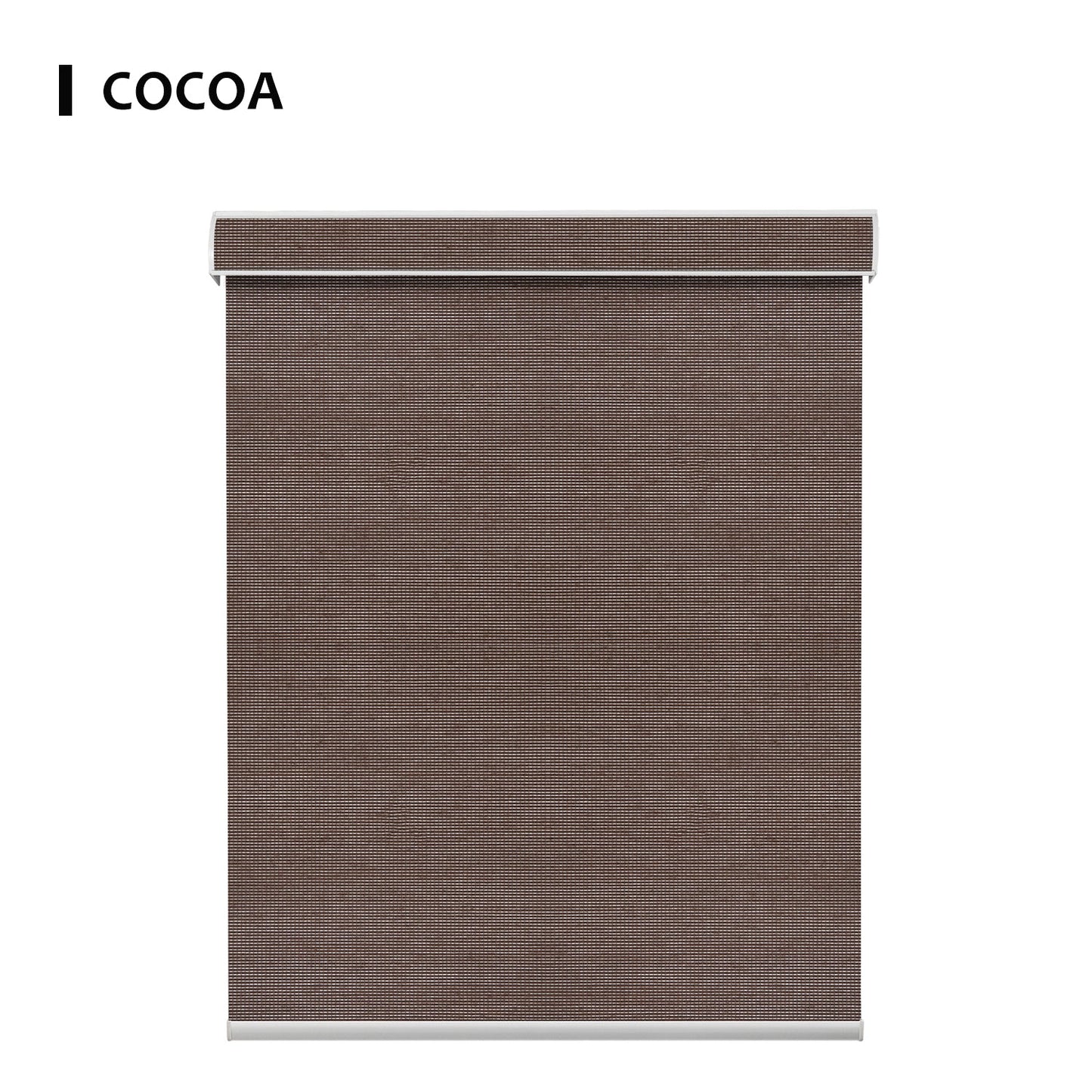 Motorized Light Filtering Roller Shades 50% Blackout PVC Free Sunscreen