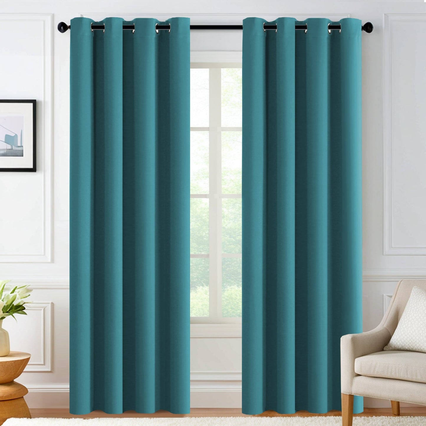 Velana Solid Color Blackout Curtain Pleated