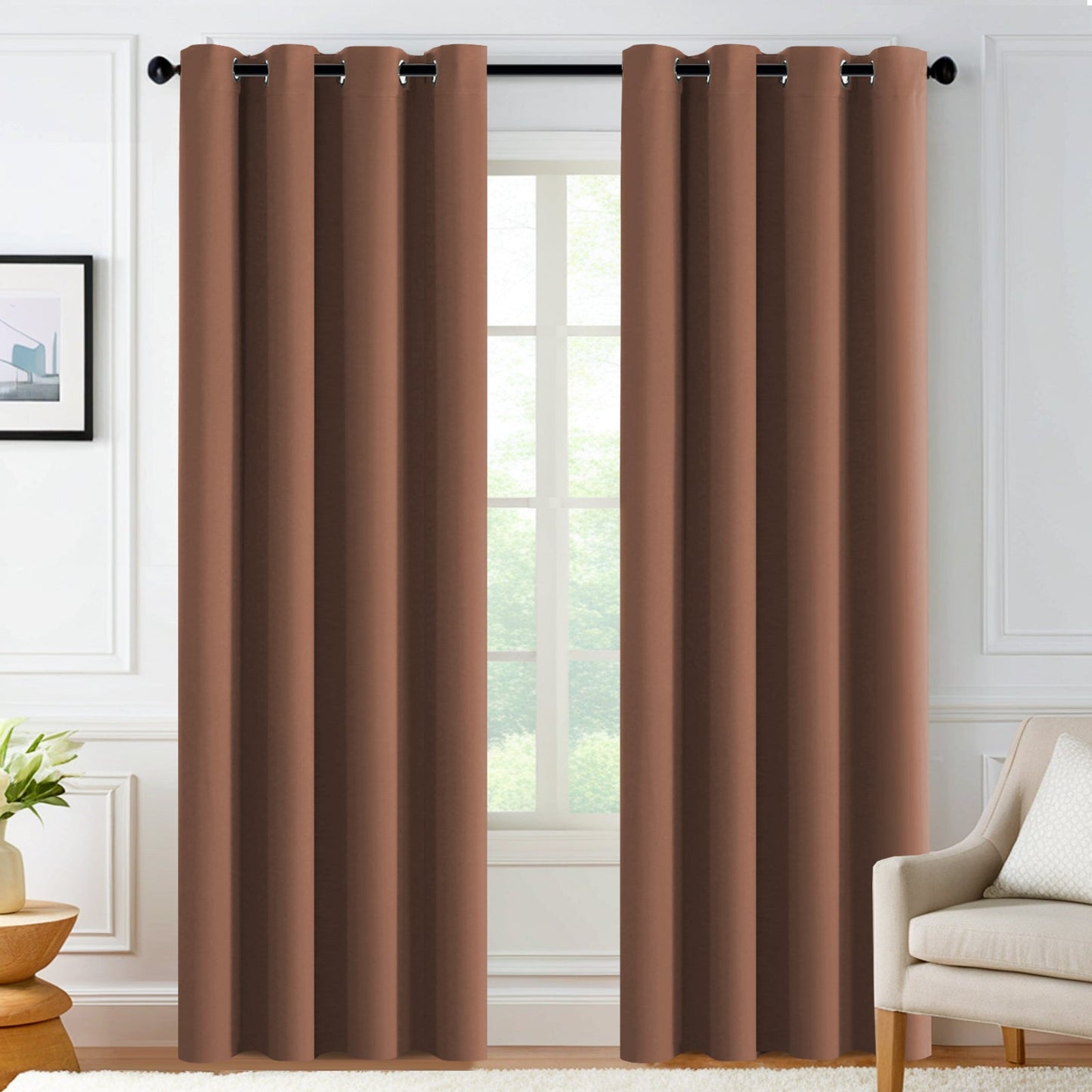 Velana Solid Color Blackout Curtain Pleated