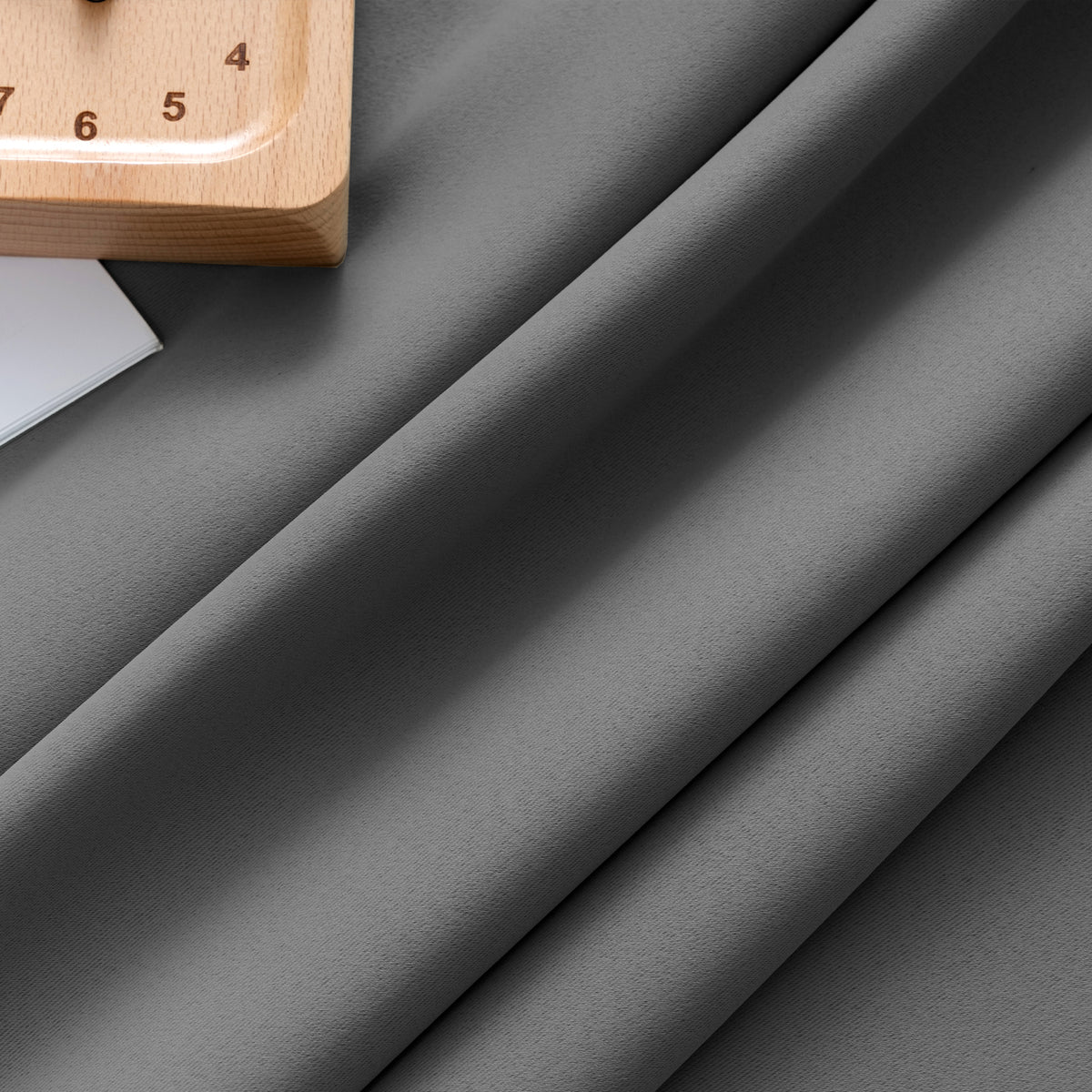 Smarcute Blockout Back Tab Solid Curtain - 2X 132x160cm