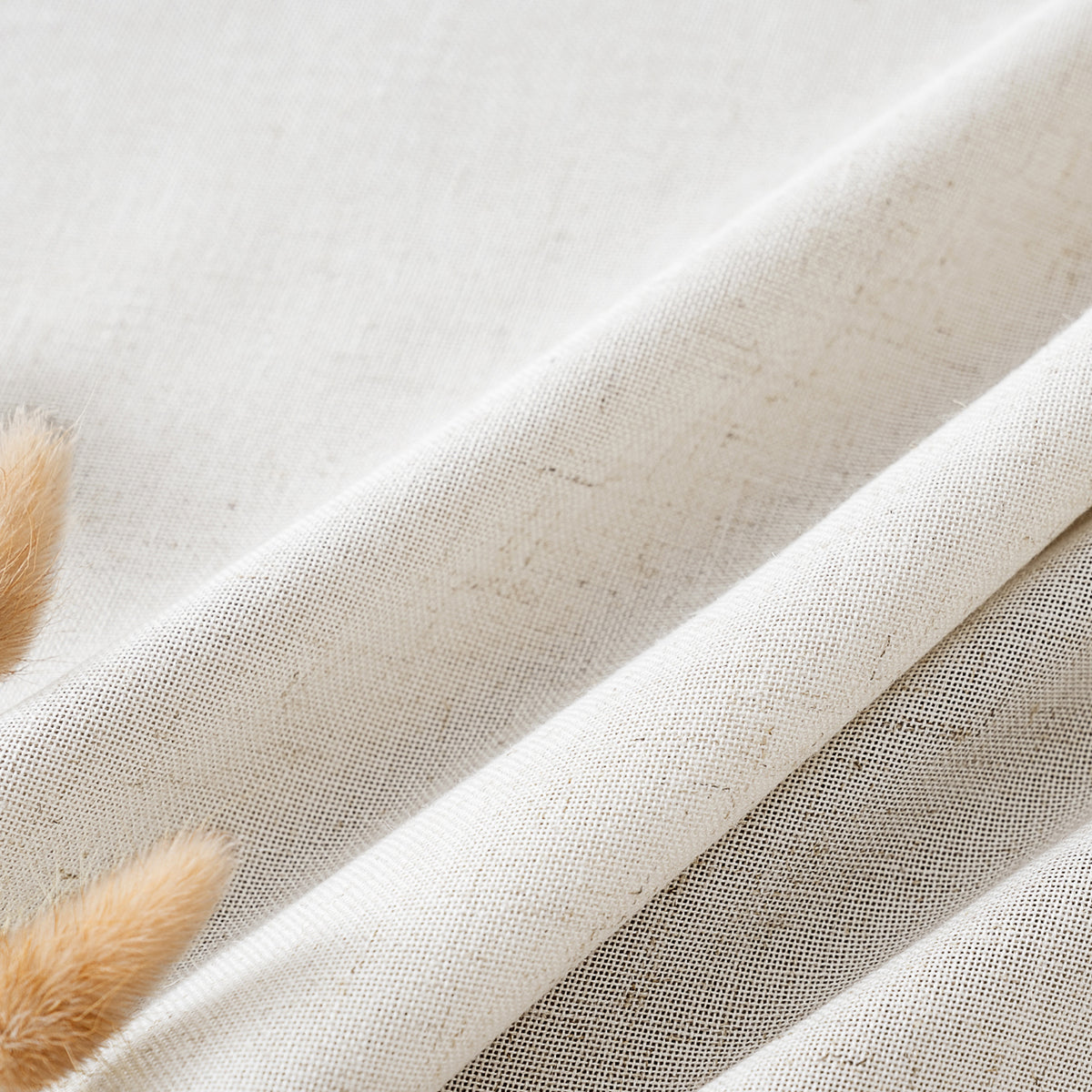 Smarcute Linen Blended Grommet Curtain - 2X 132x213cm