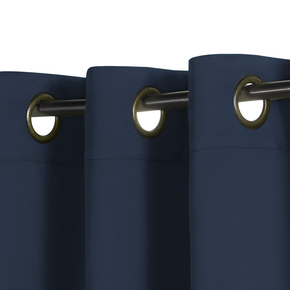 Smarcute Blockout Grommet Solid Curtain - 2X 132x183cm