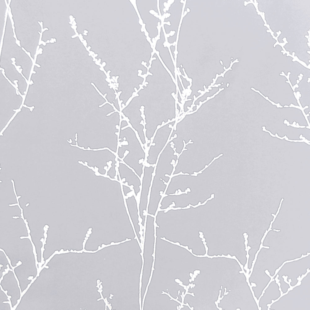 Smarcute Blockout Foil Print Twig Tree Grommet Curtain - 2X 132x213cm