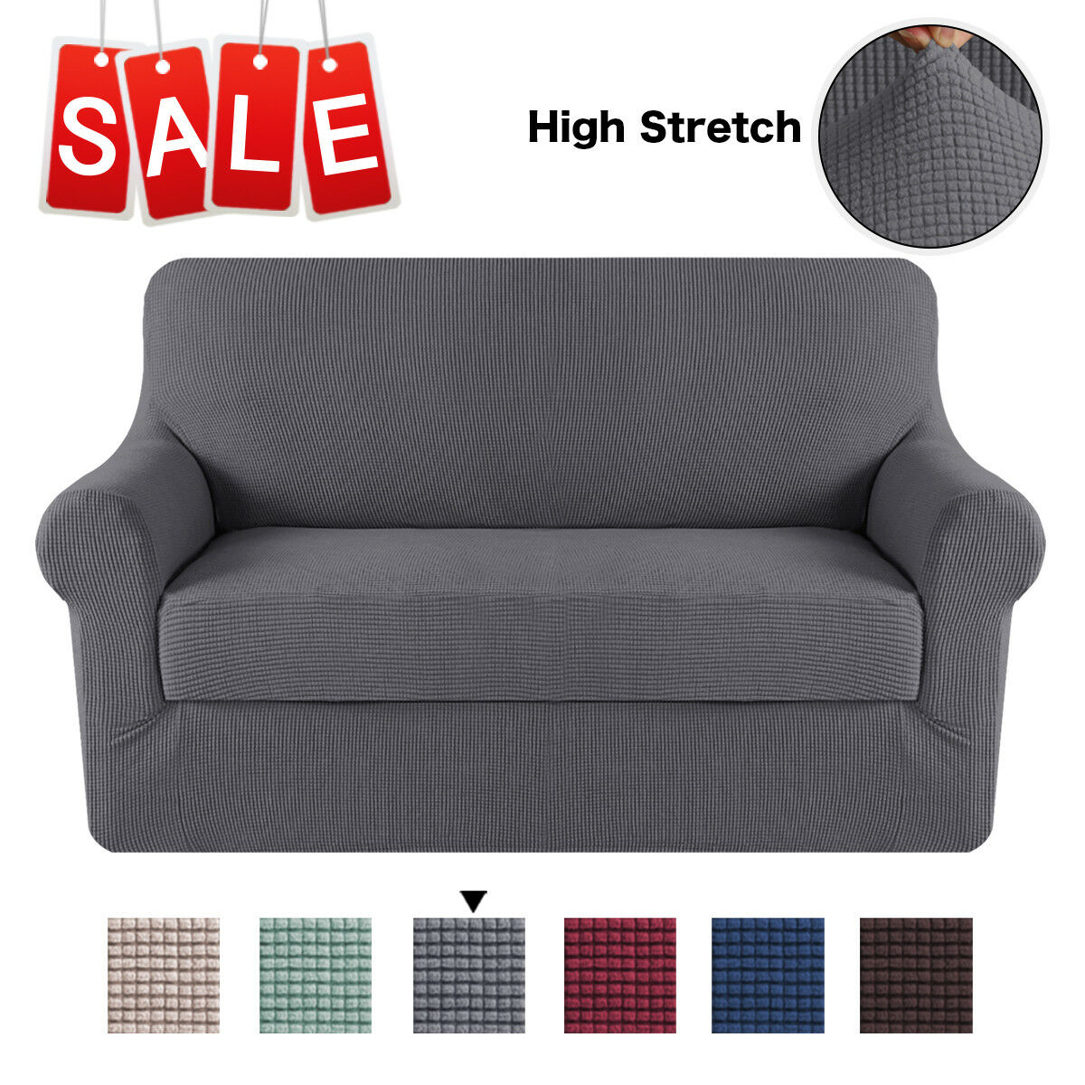 2 Pieces Stretch Sofa Covers Couch Sofa Lounge Covers Couch Cover Slip Covers
