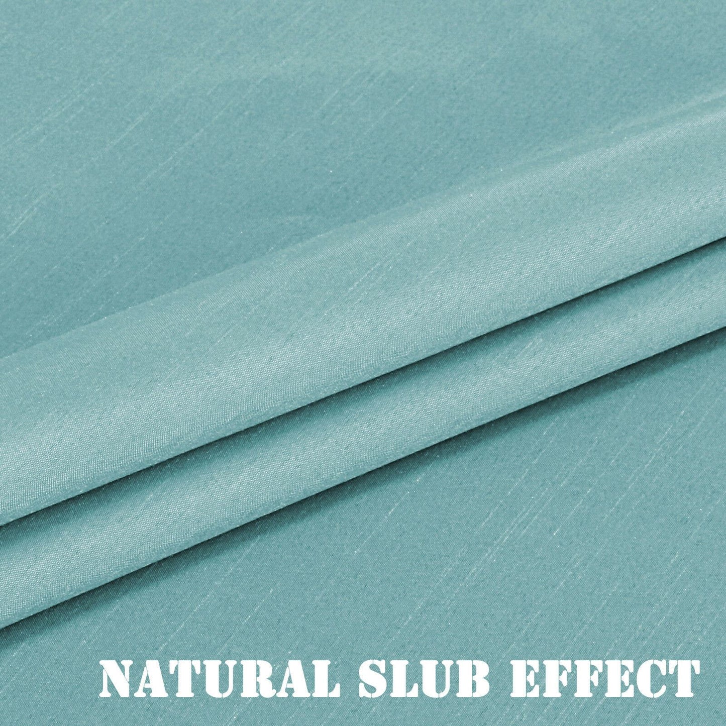 Blue Curtains Pair Eyelet Light Filtering Window Curtains for Bedroom/Livingroom