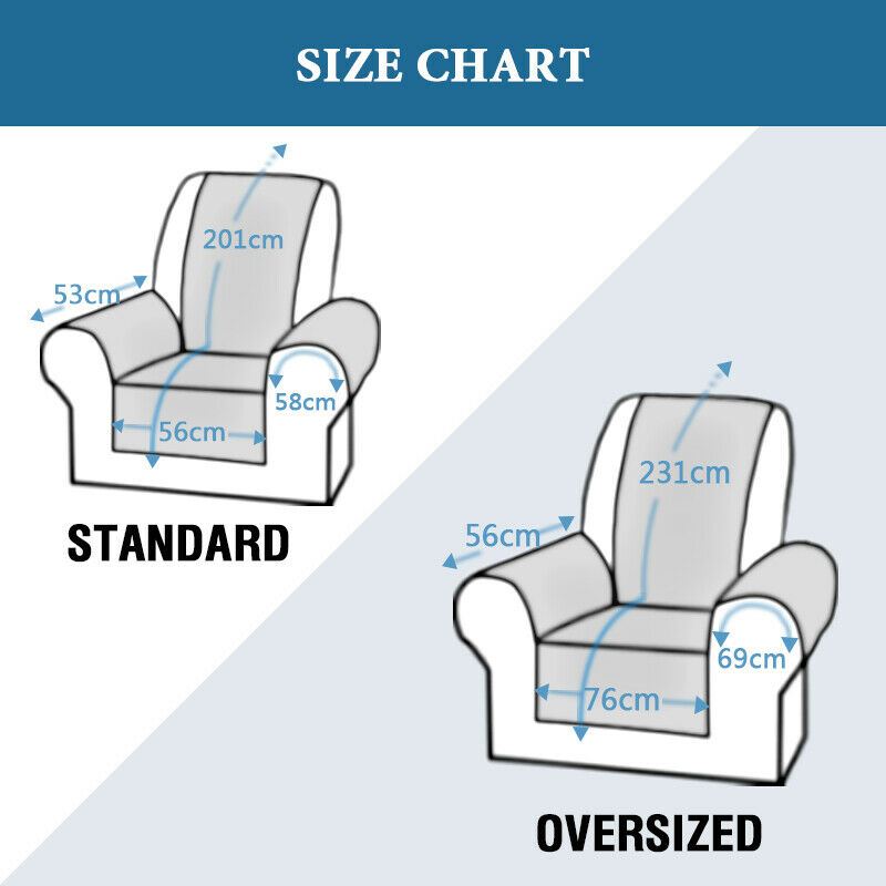 100% Waterproof Recliner Chair Cover with Non Slip Strap Slip Cover for Recliner