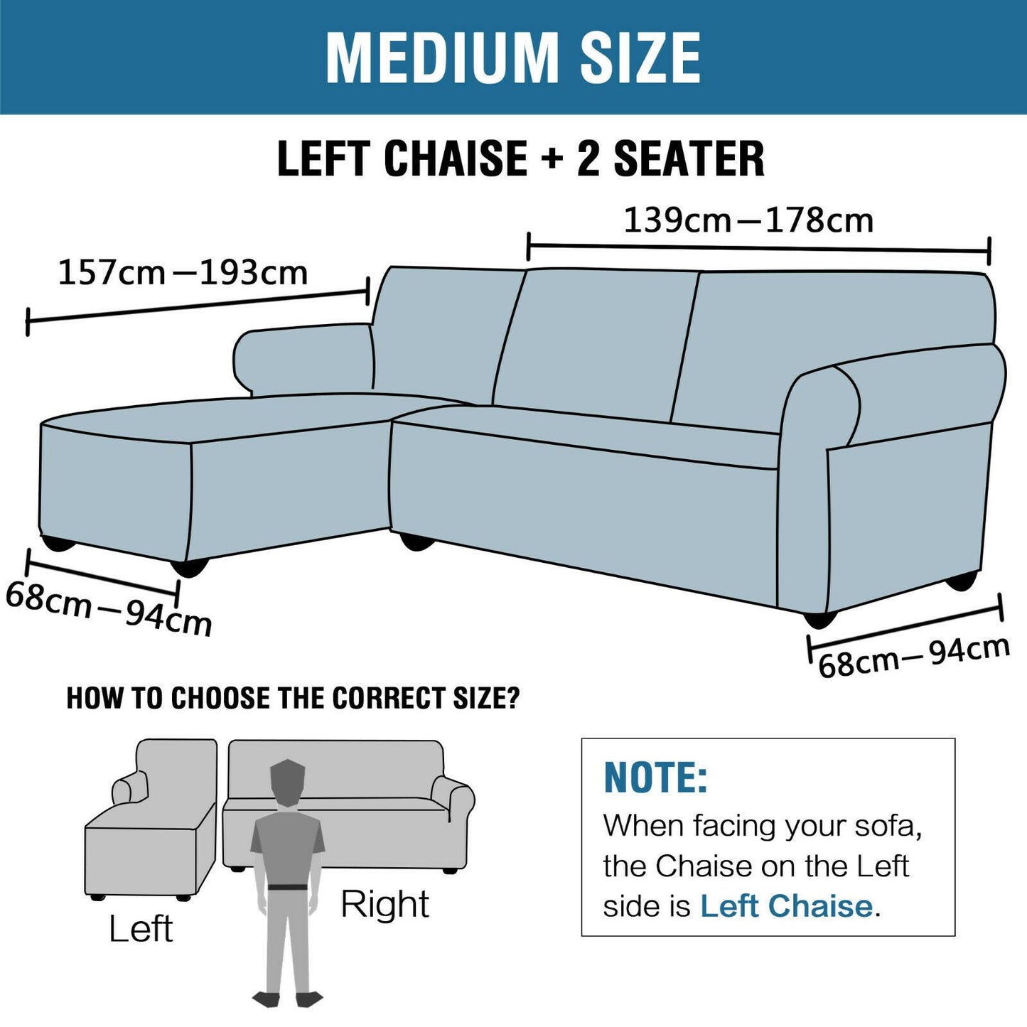 Rich Velvet Stretch L-Shaped Sofa Slipover Thick Left Chaise Lounge Slip Cover