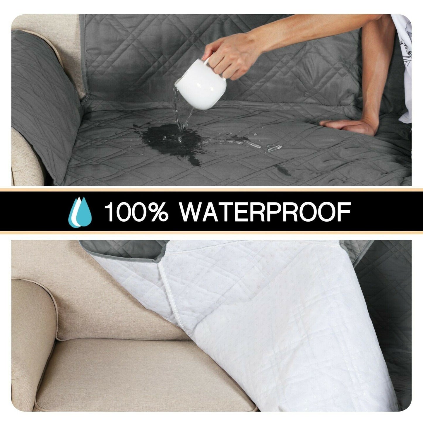 100% Waterproof Sofa Protector Cover Couch Covers for Dogs / Pets Sofa Covers