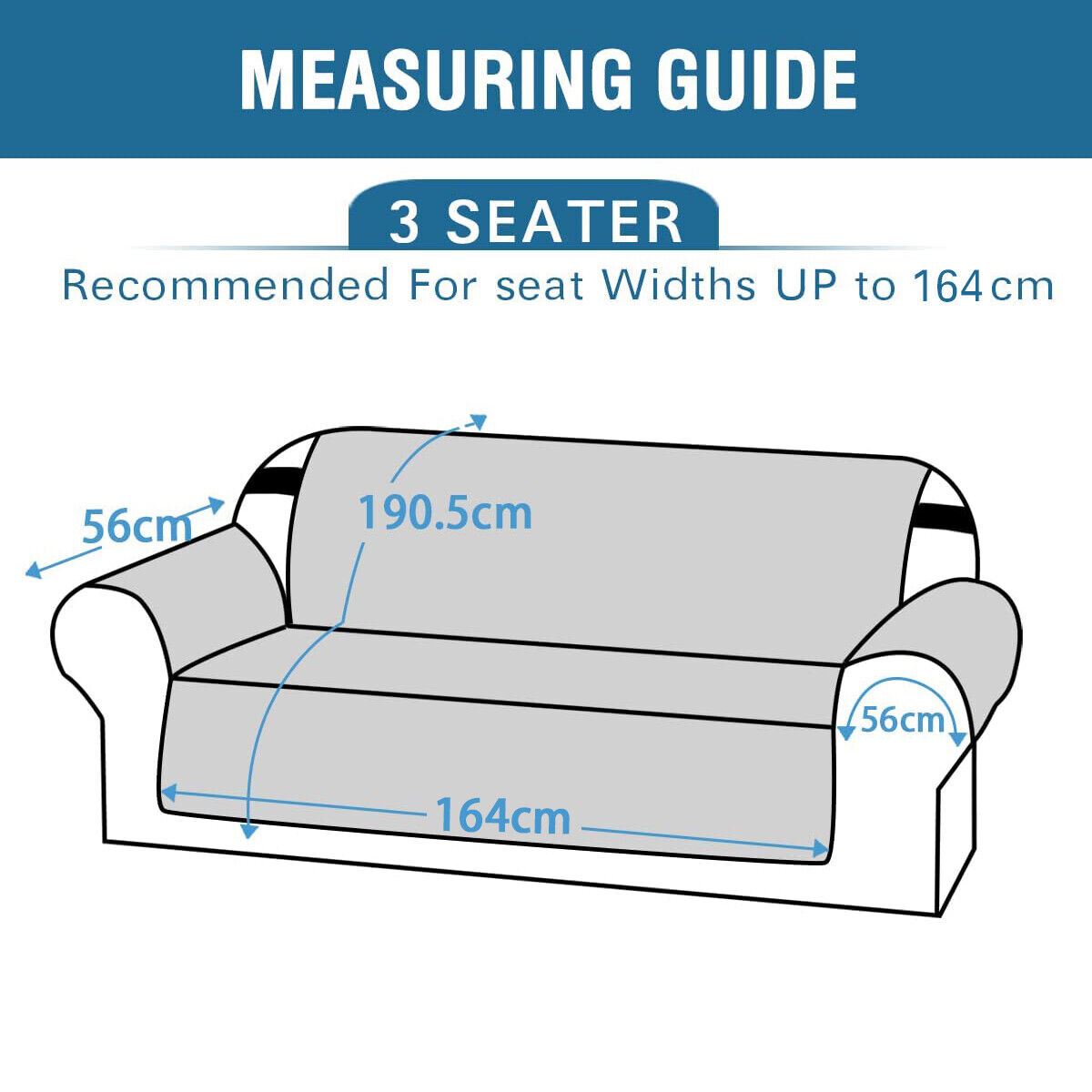 Smarcute Thick Velvet Sofa Cover Washable Furniture Protector for 3 Seater