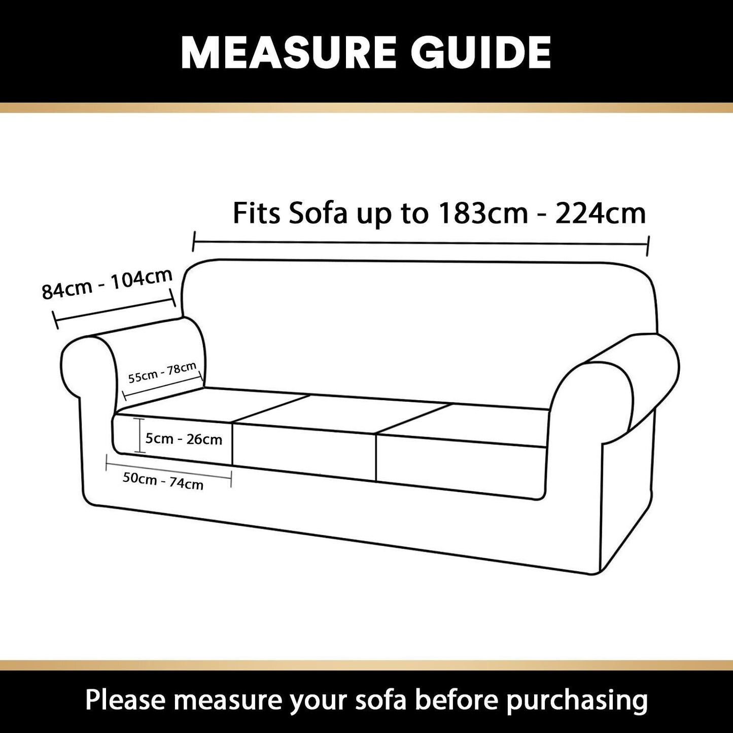 2 Pic Microfiber Stretch Sofa Covers Couch Covers Slipcovers with Elastic Bottom