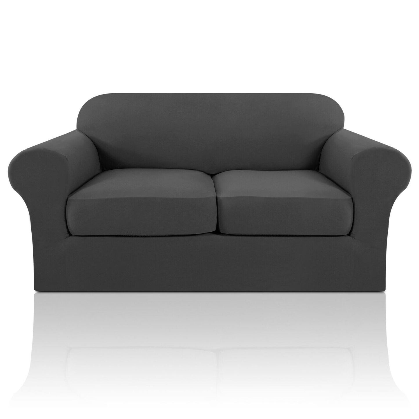 2 Pic Microfiber Stretch Sofa Covers Couch Covers Slipcovers with Elastic Bottom
