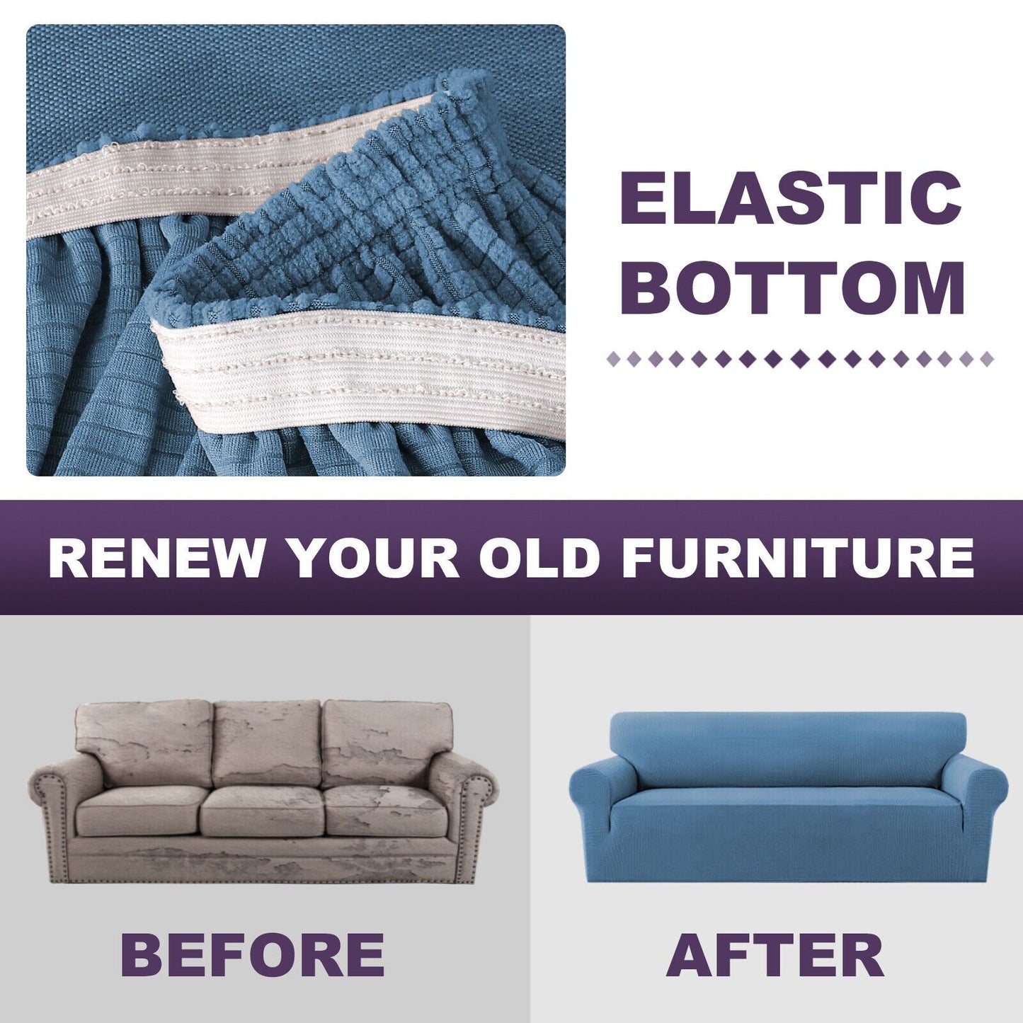 Stretch Sofa Covers Couch Covers Furniture Slipcovers Non Slip Spandex Jacquard