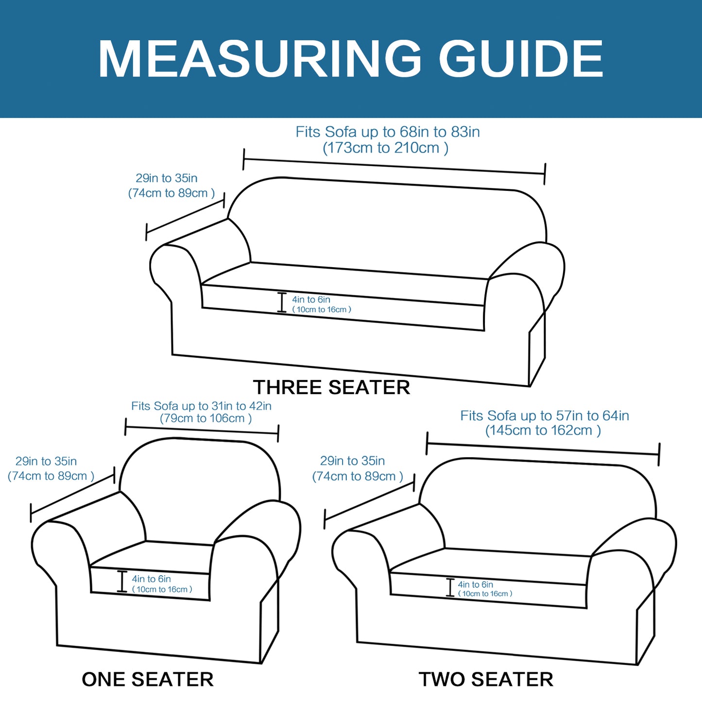 2 Pieces Stretch Sofa Covers Couch Covers Sofa Slip Covers Form Fit 1/2/3 Seater
