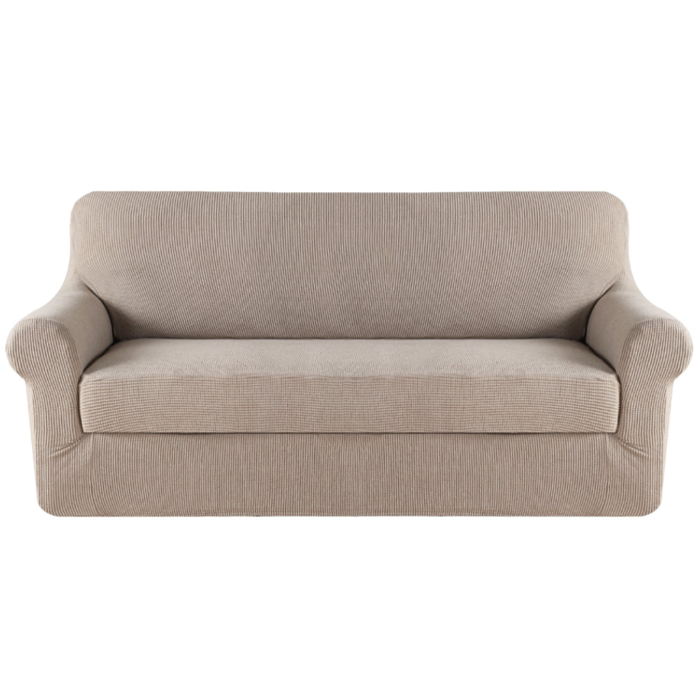 2 Pieces Style Stretch Sofa Cover Couch Cover Slip Cover Small Jacquard Soft