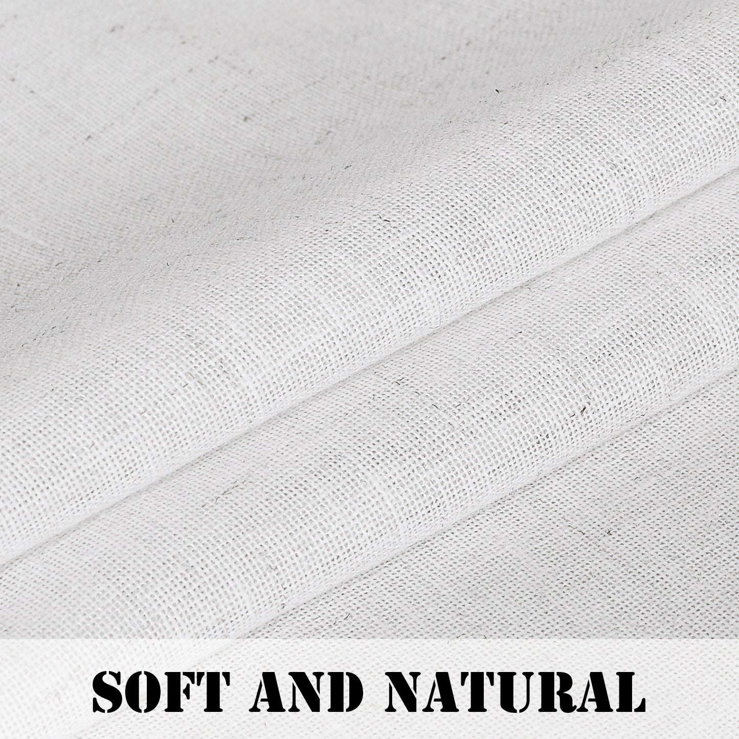 Curtains Natural Linen Blended Energy Efficient Light Filtering Curtains / Tab Top Curtains Window Treatments Panels / Drapes