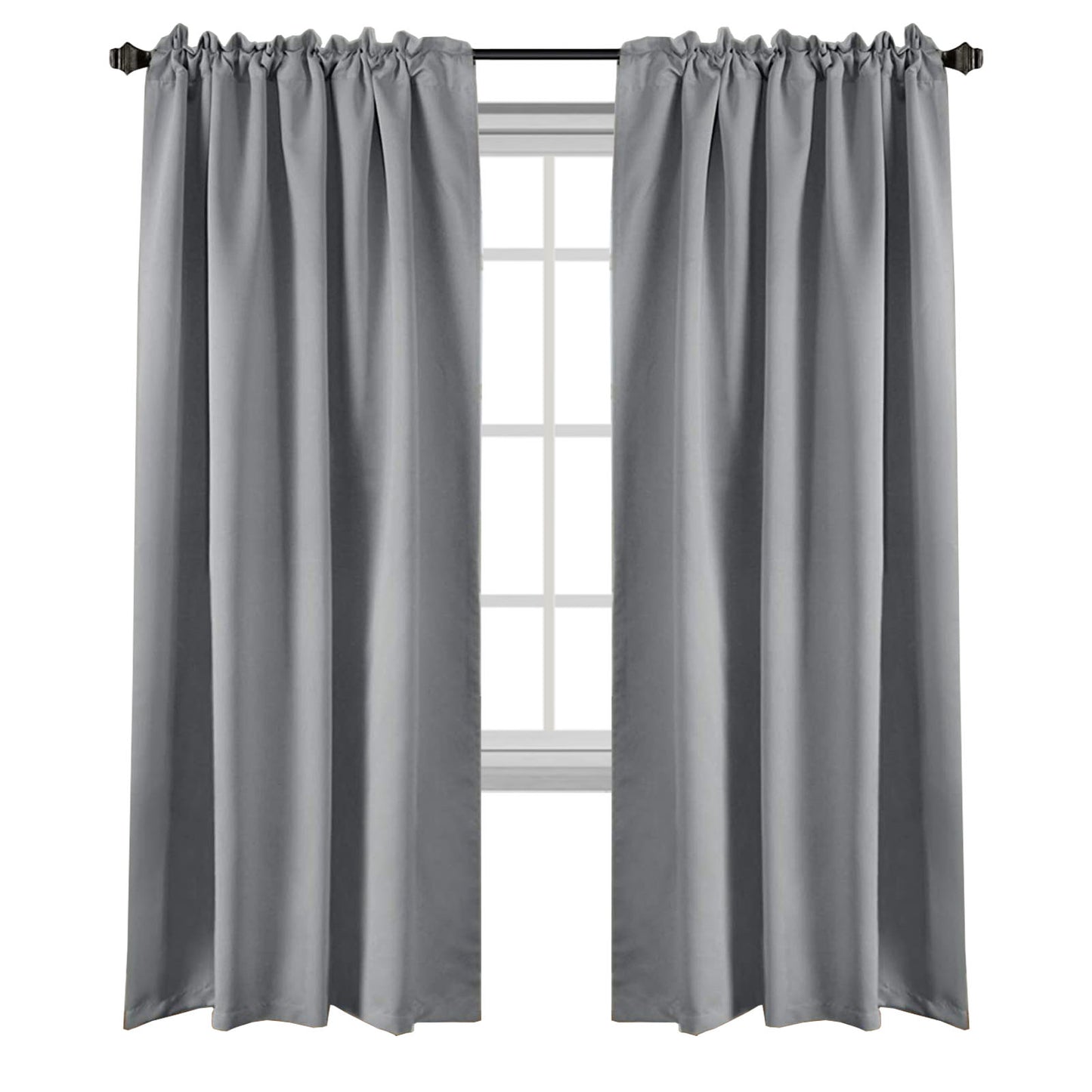 2x Blockout Curtains Blackout Curtain Draperies for Bedroom Living-2 Hanging way